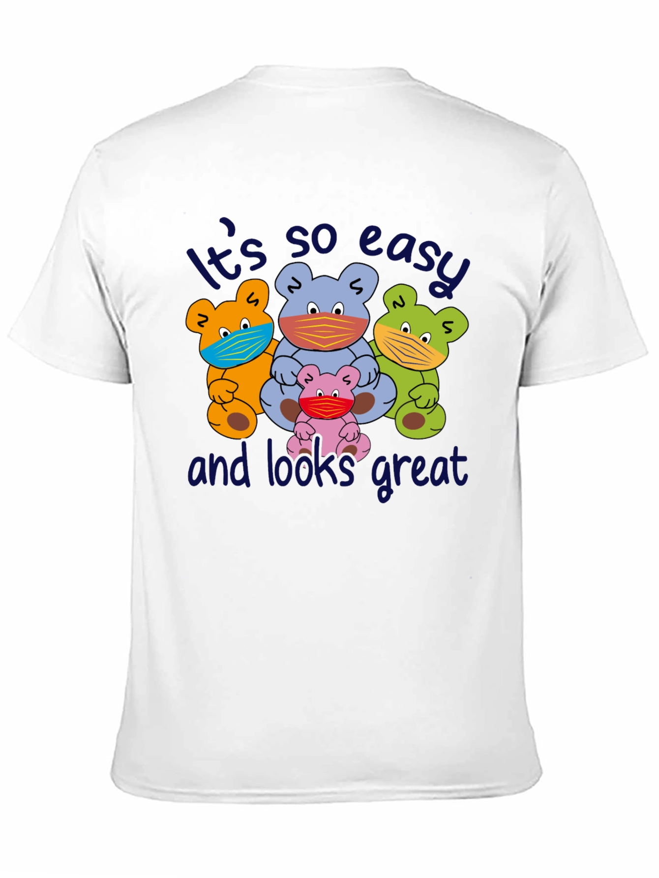 Funny Bear Family Face Mask T-Shirt