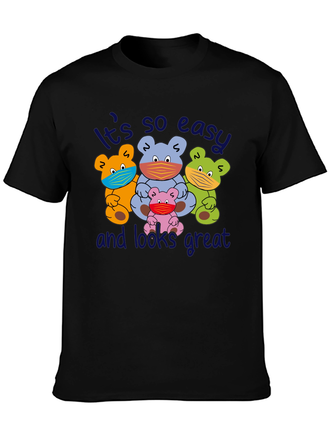 Funny Bear Family Face Mask T-Shirt