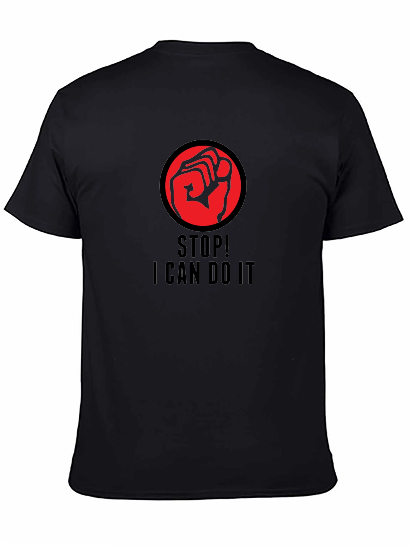 Empowered Black T-Shirt with Fist Graphic