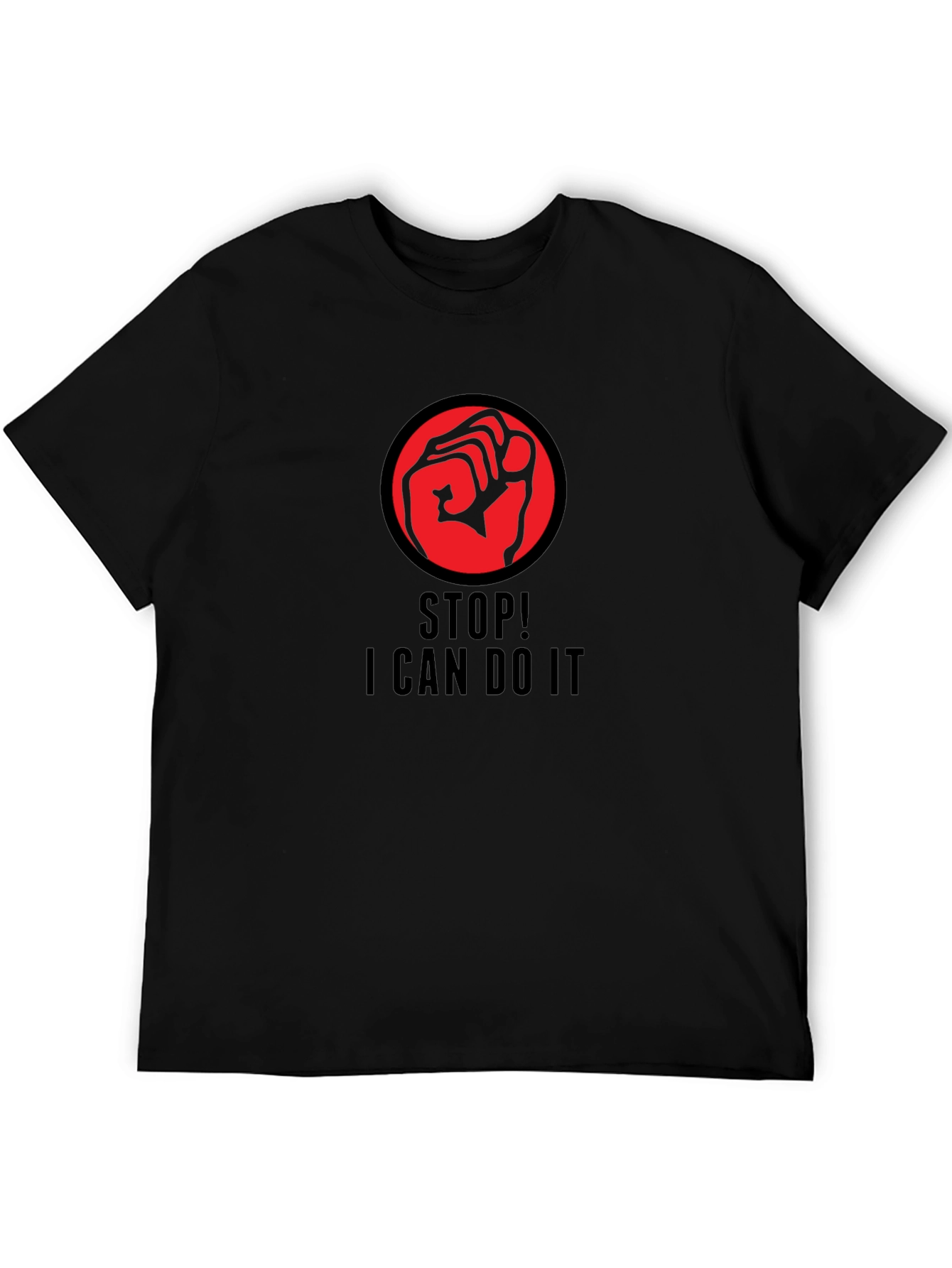 Empowered Black T-Shirt with Fist Graphic