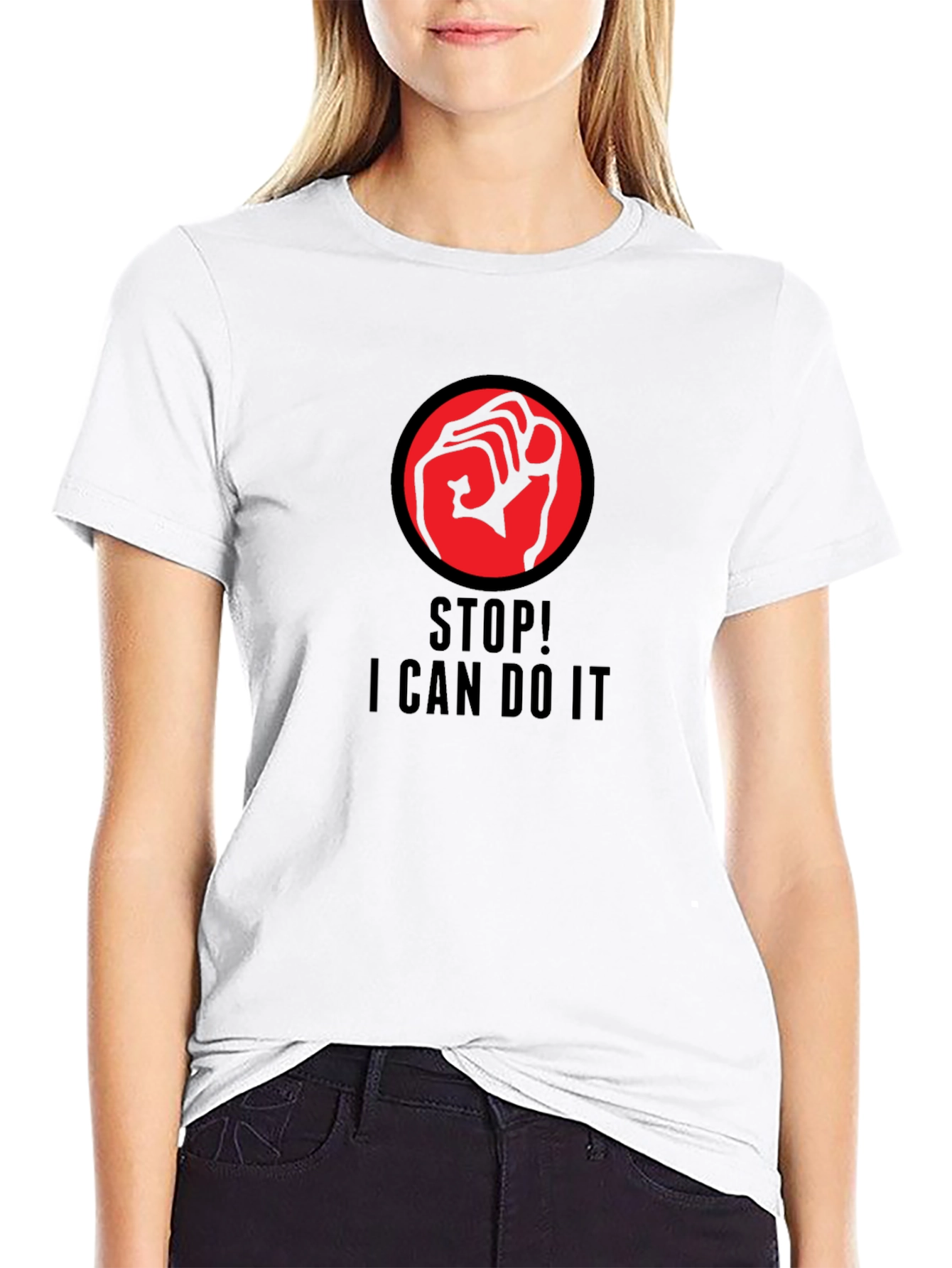 Empowered Black T-Shirt with Fist Graphic