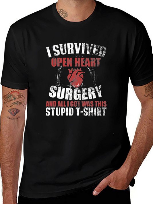 I Survived Open Heart Surgery Graphic T-Shirt