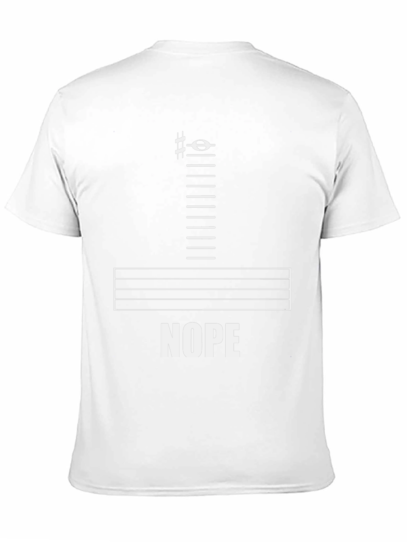 Music Lovers Nope T-Shirt - Bass Clef Funny Tee