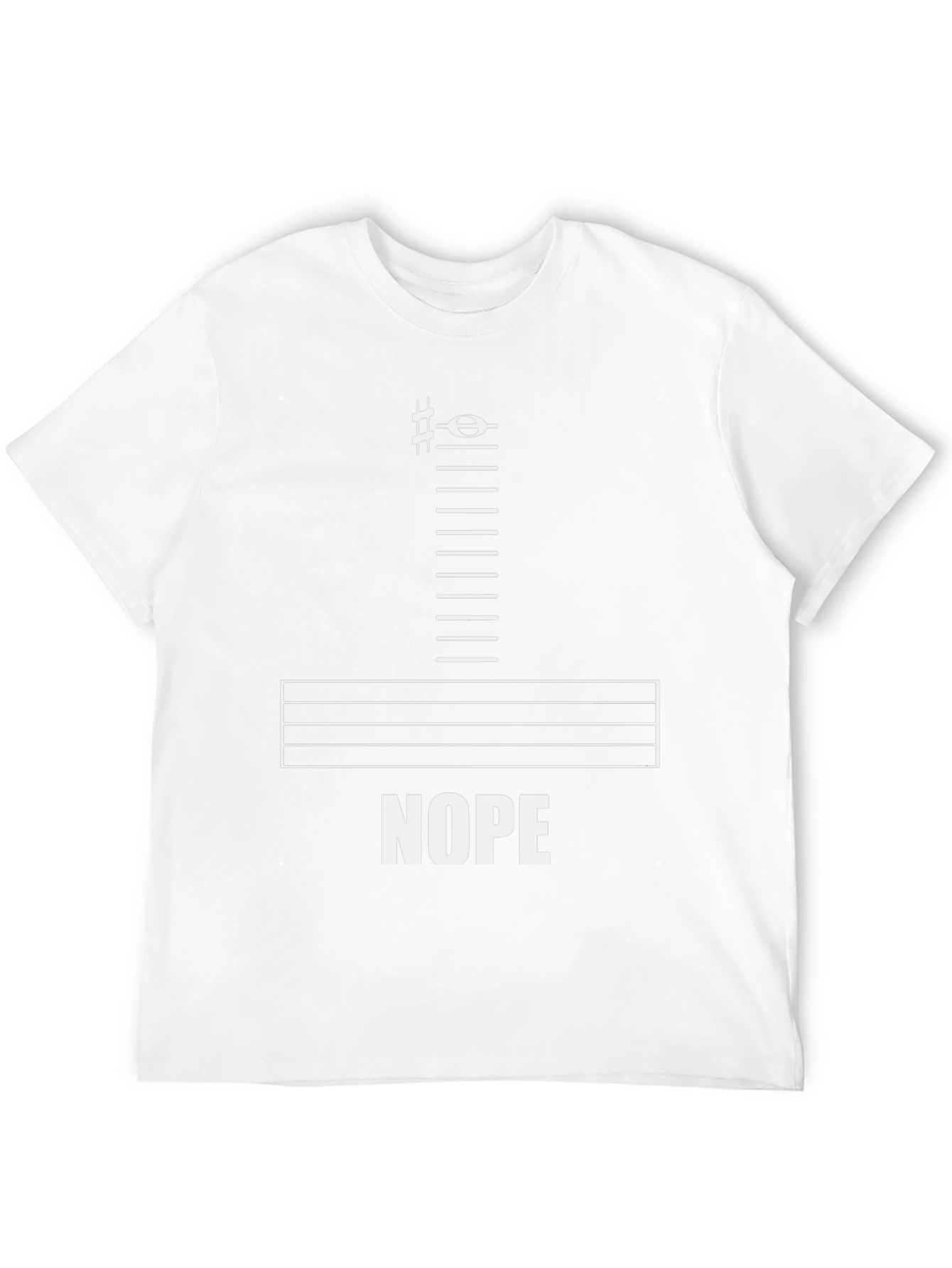 Music Lovers Nope T-Shirt - Bass Clef Funny Tee