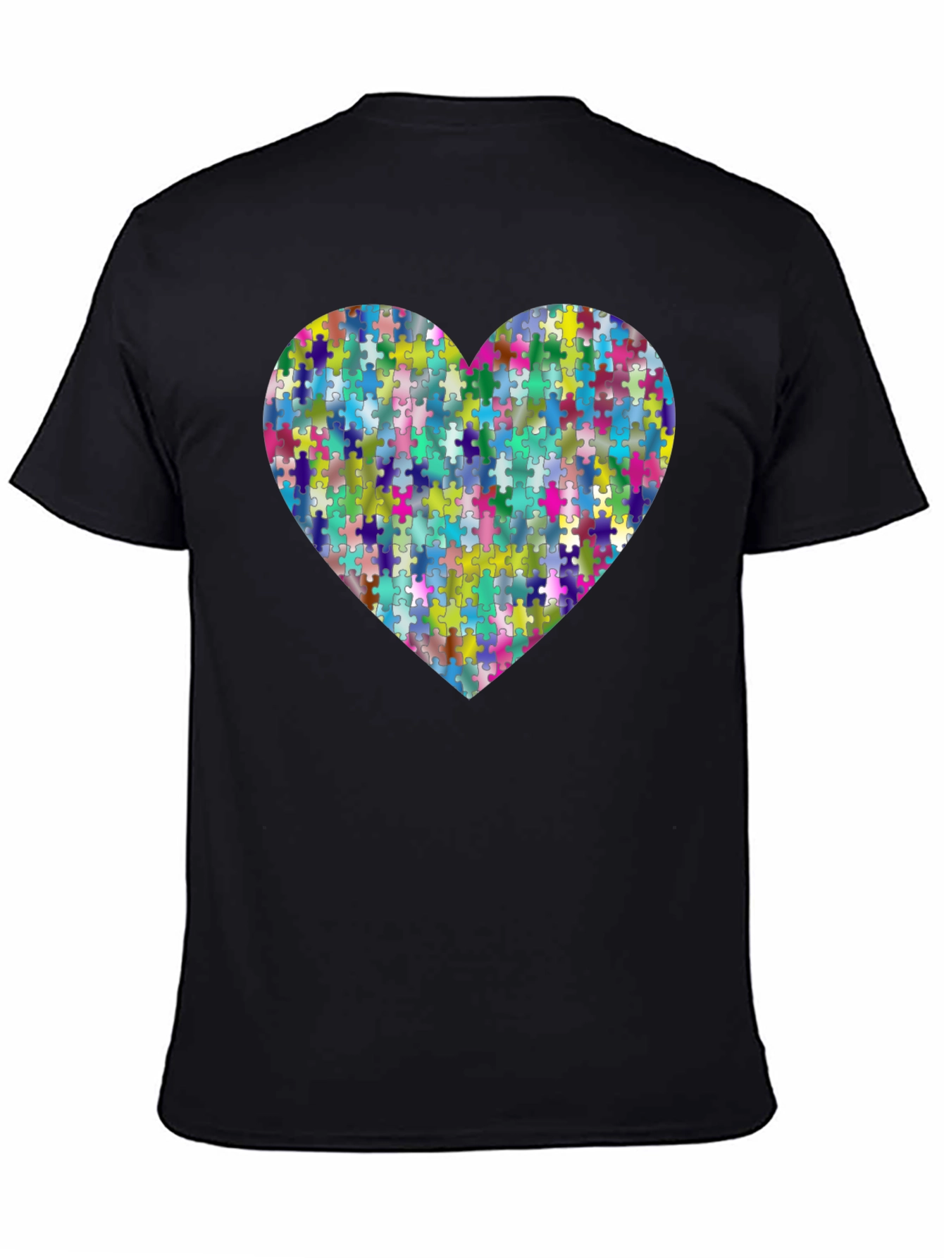 Puzzle Piece Heart Graphic T-Shirt