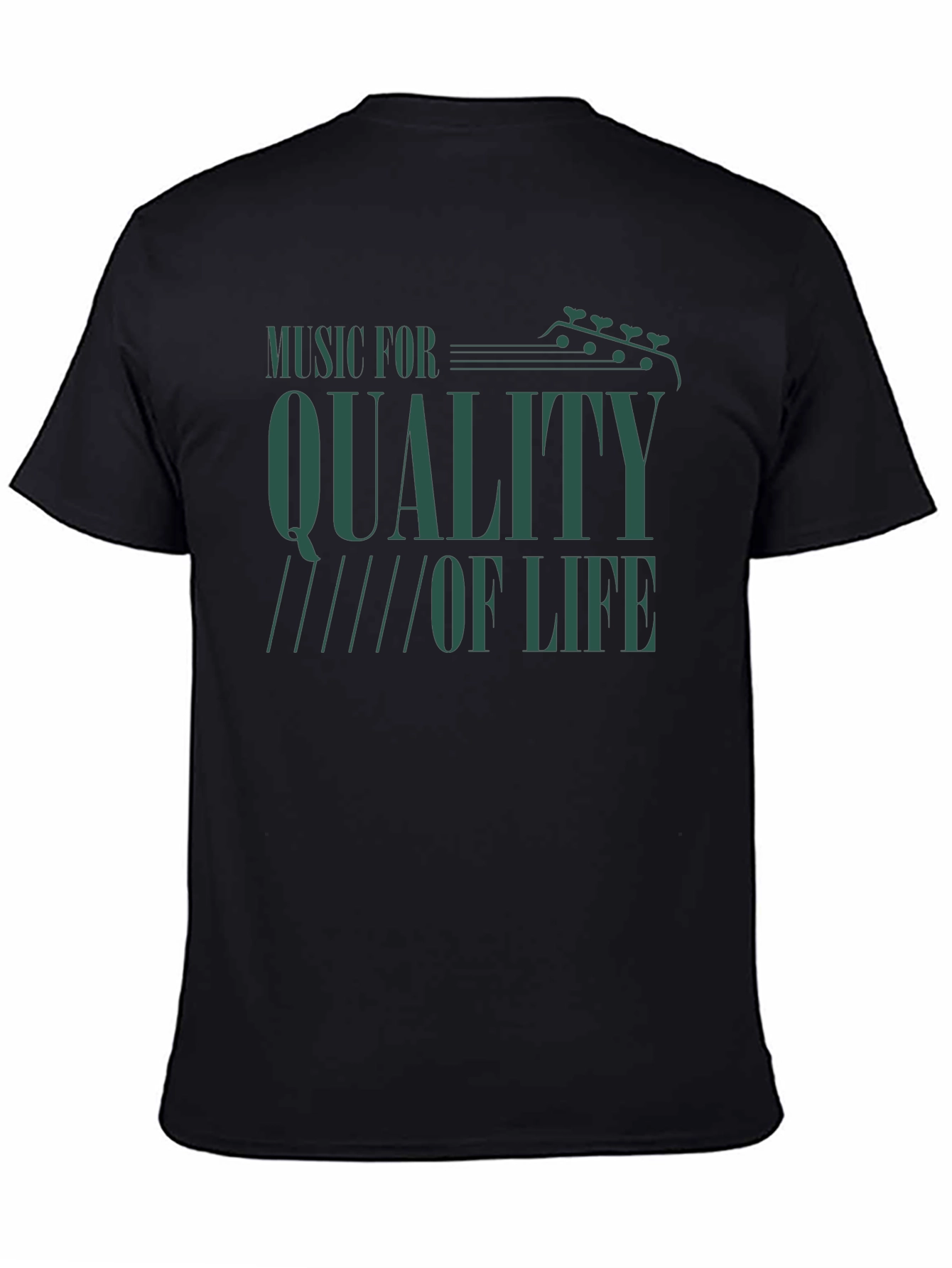 Music For Quality of Life Black T-Shirt