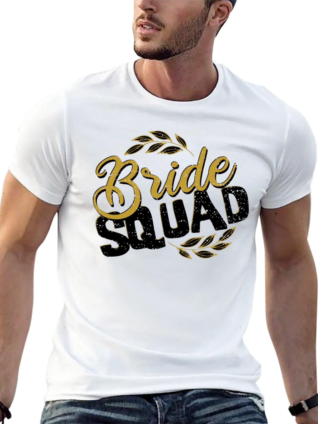 Bride Squad Crew Neck Graphic Tee