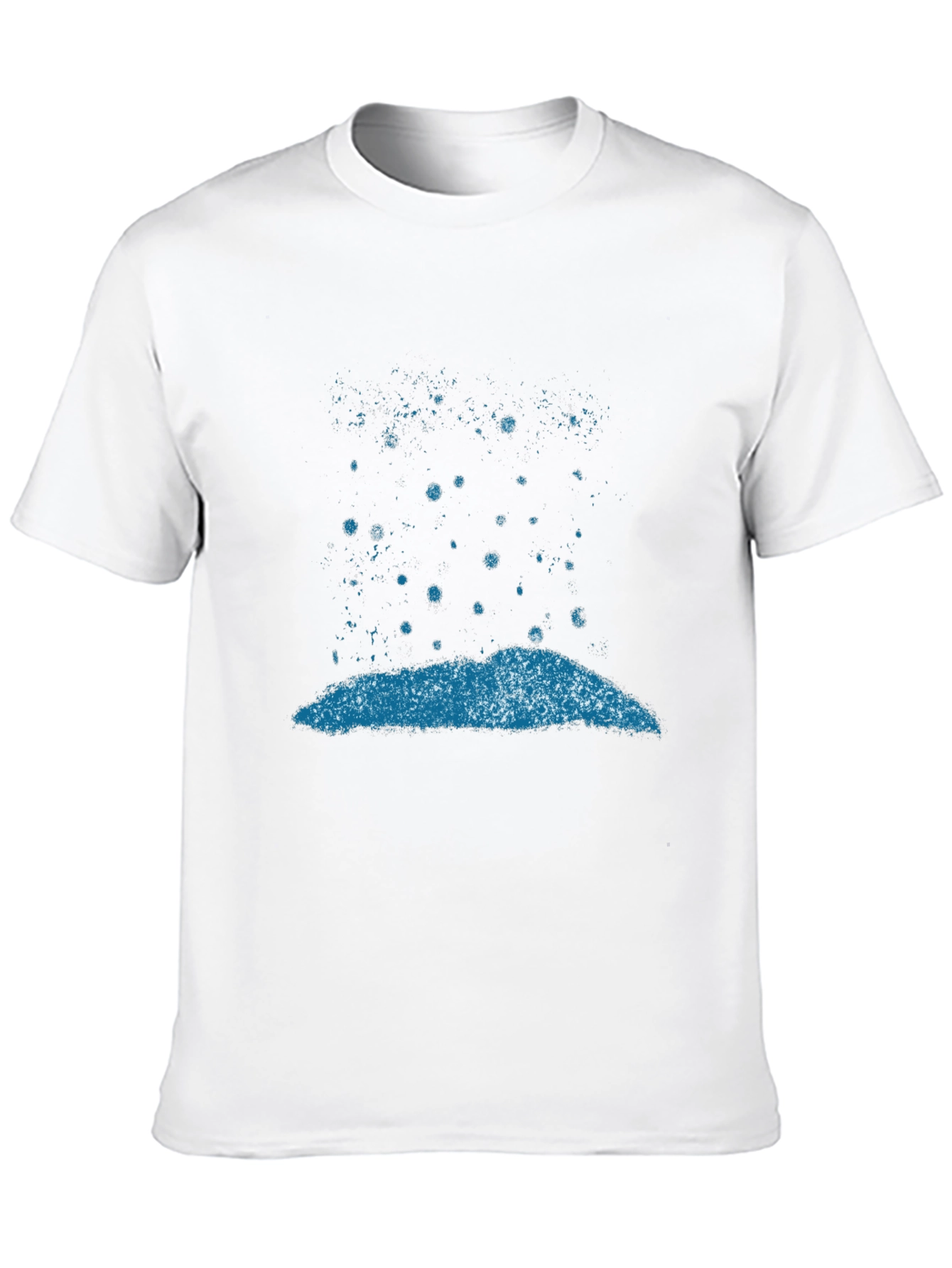 Graphic Tee: Winter Snowfall Design Black T-Shirt