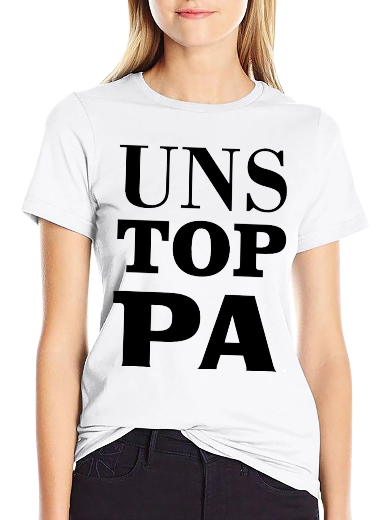 Unstop PA Graphic Tee - Black Cotton T-Shirt