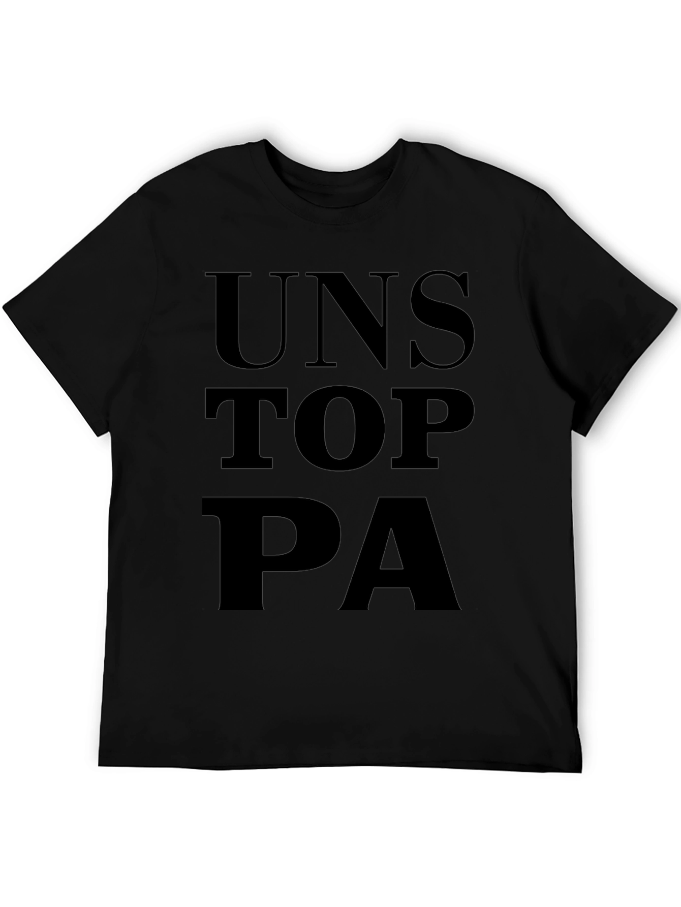 Unstop PA Graphic Tee - Black Cotton T-Shirt