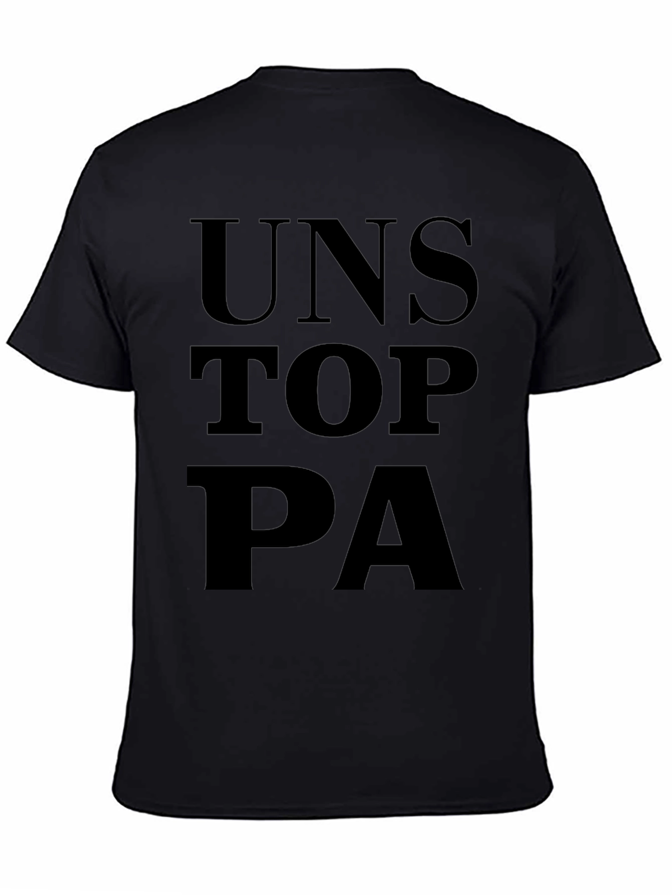 Unstop PA Graphic Tee - Black Cotton T-Shirt