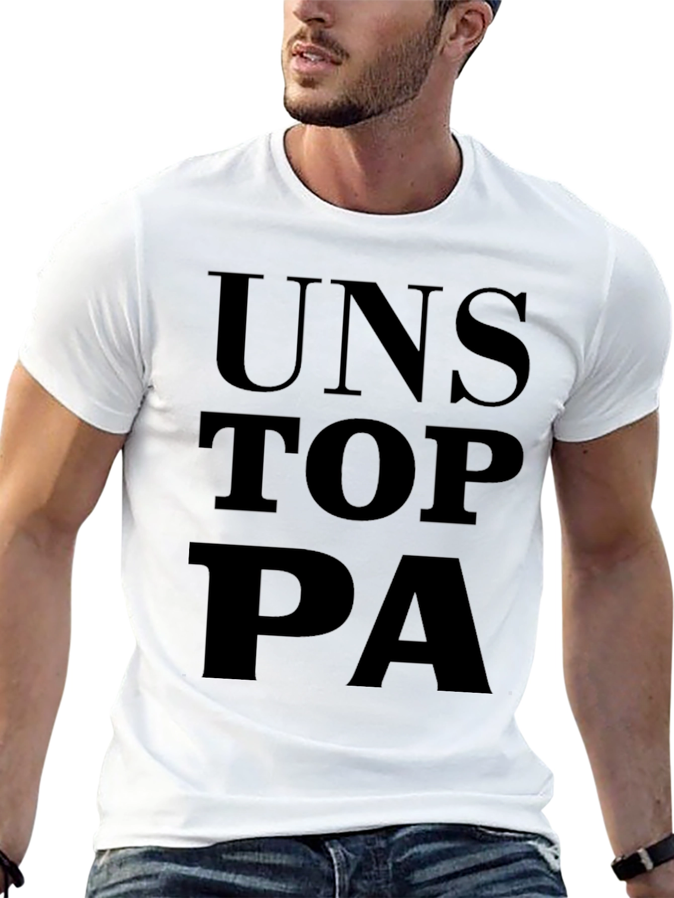 Unstop PA Graphic Tee - Black Cotton T-Shirt