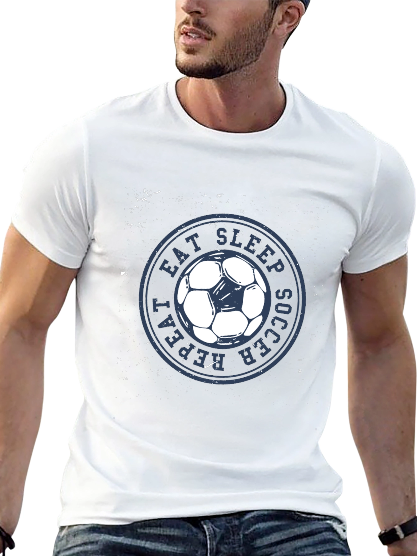 Eat Sleep Soccer Repeat Black T-Shirt