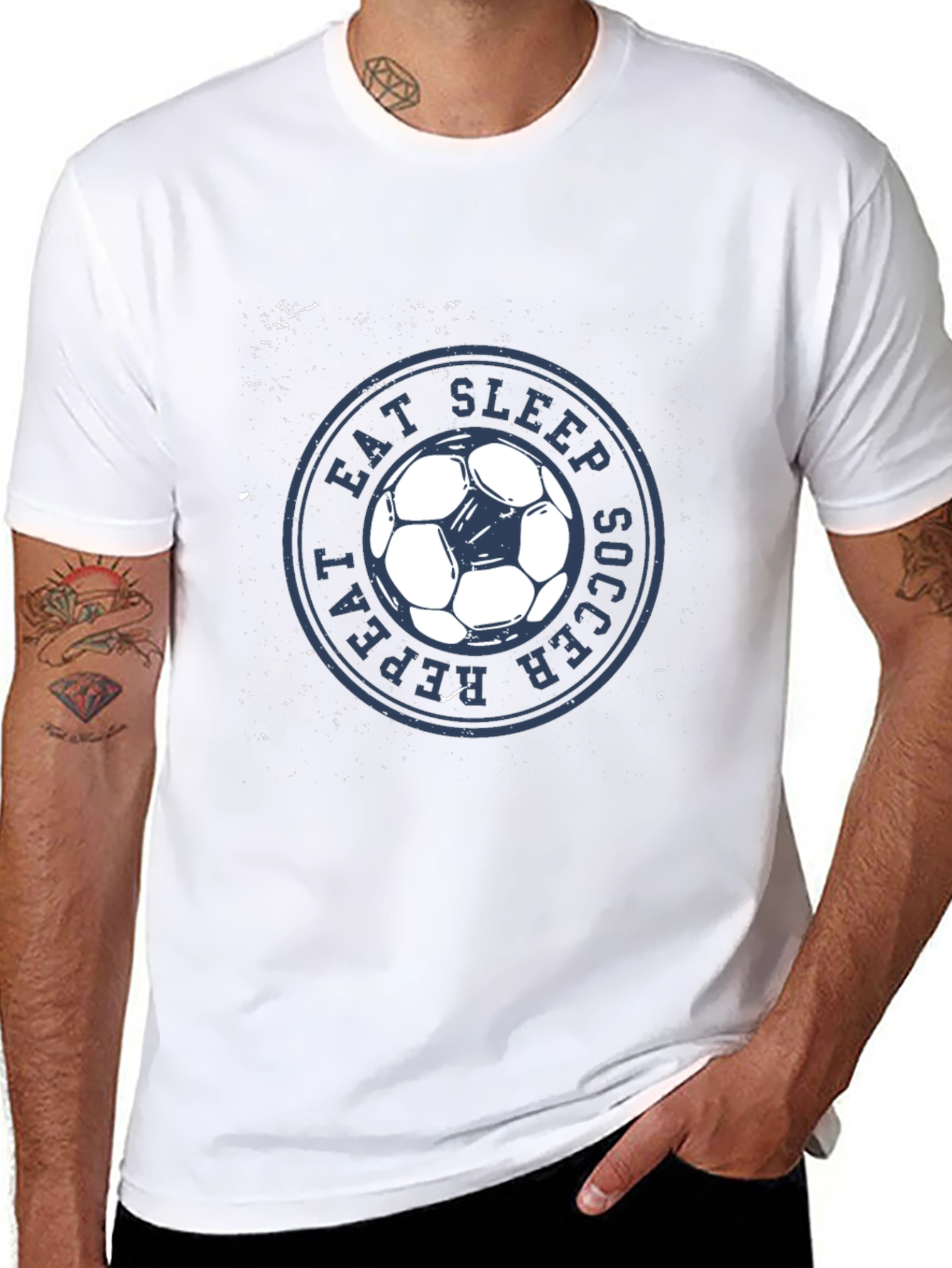 Eat Sleep Soccer Repeat Black T-Shirt