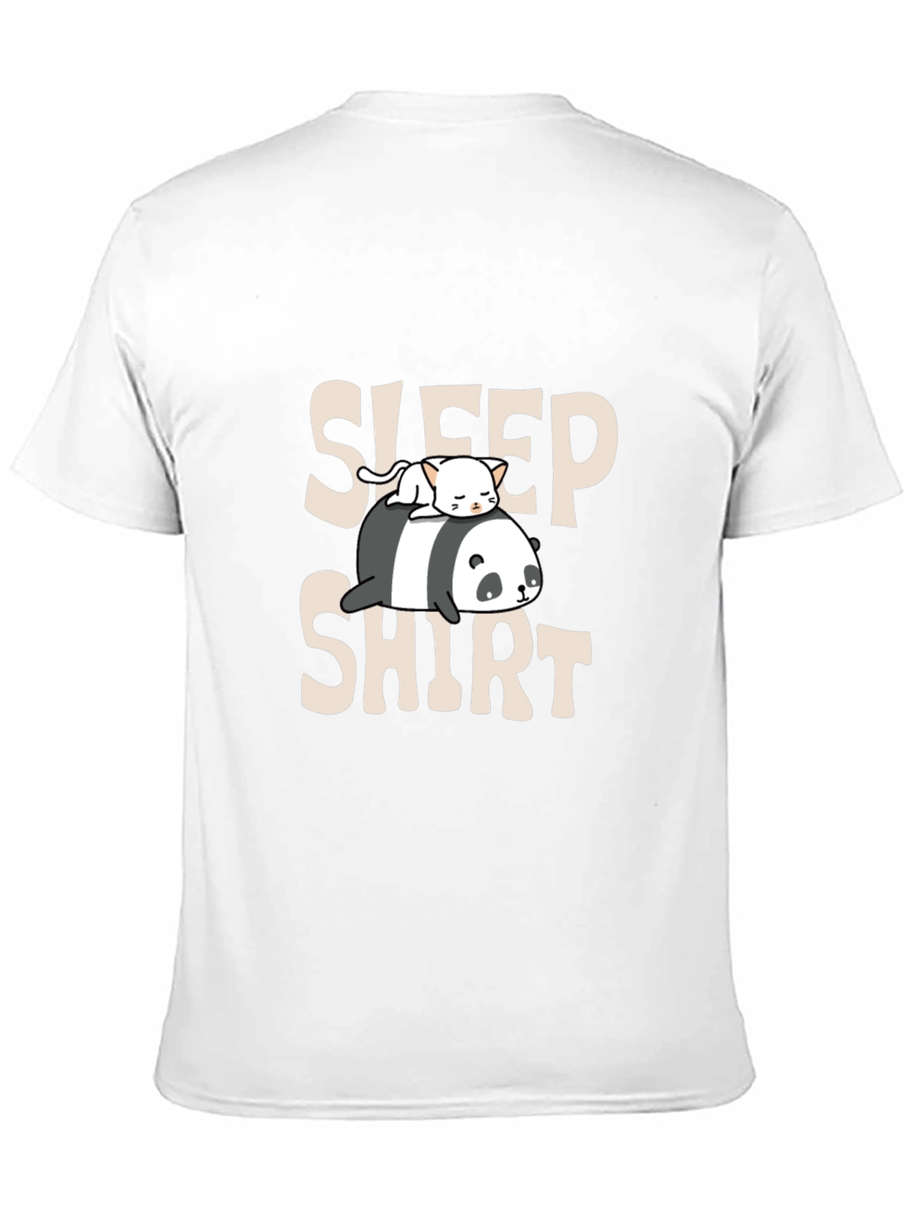 Sleep Shirt: Panda & Cat Graphic Tee