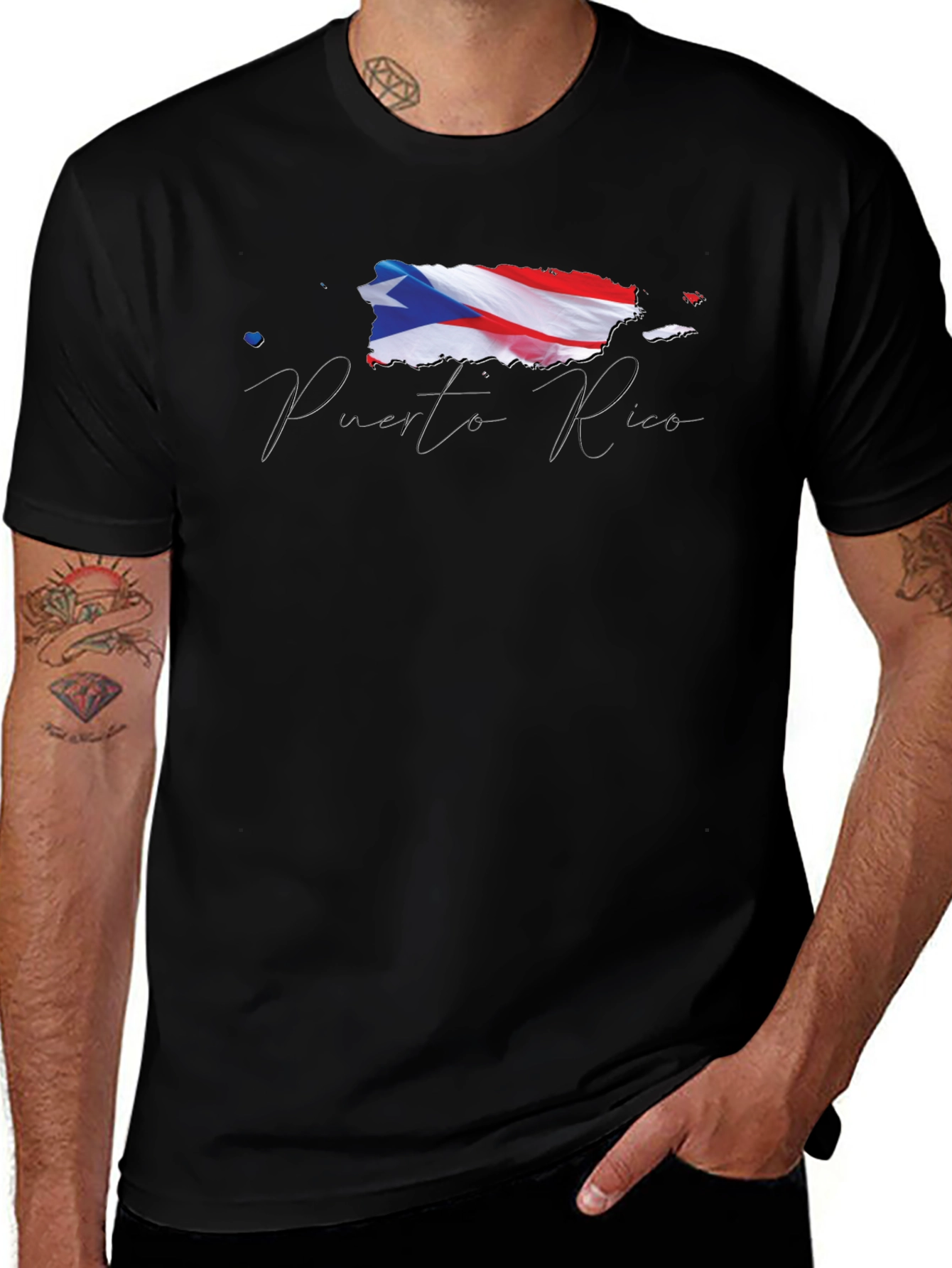 Puerto Rico Flag Graphic T-Shirt
