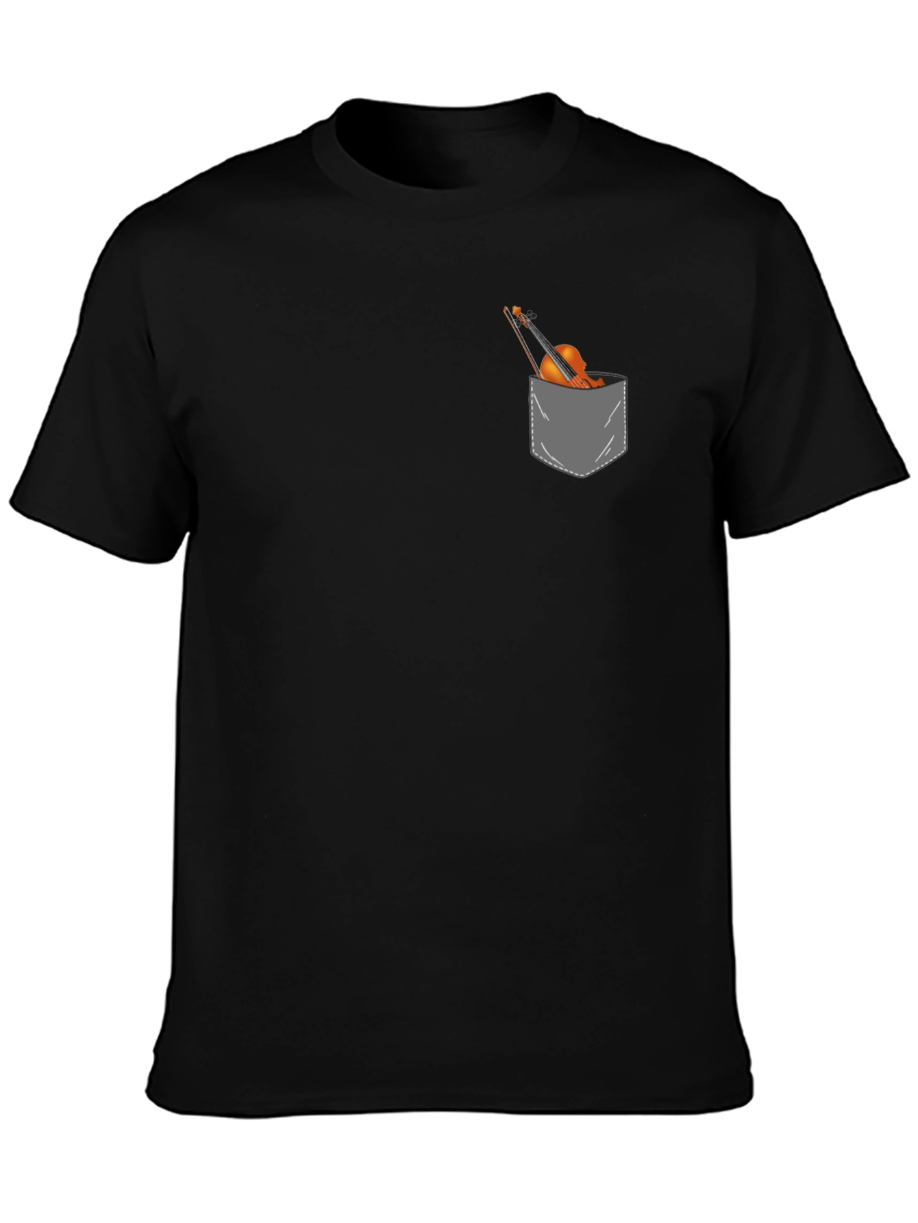 Violin Pocket Graphic Tee - Musicians Gift