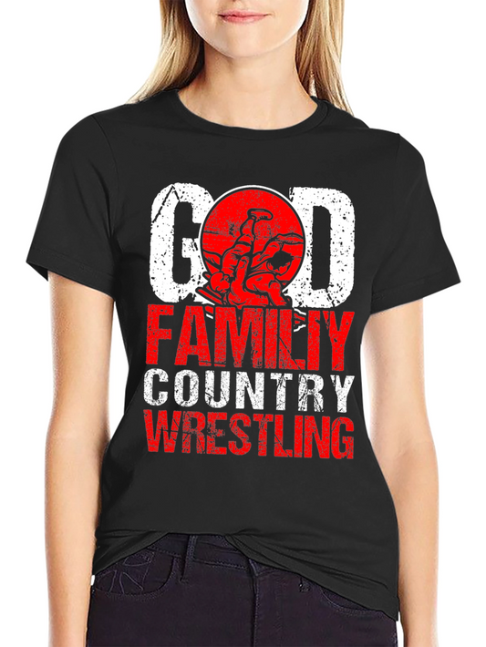 God Family Country Wrestling Graphic Tee
