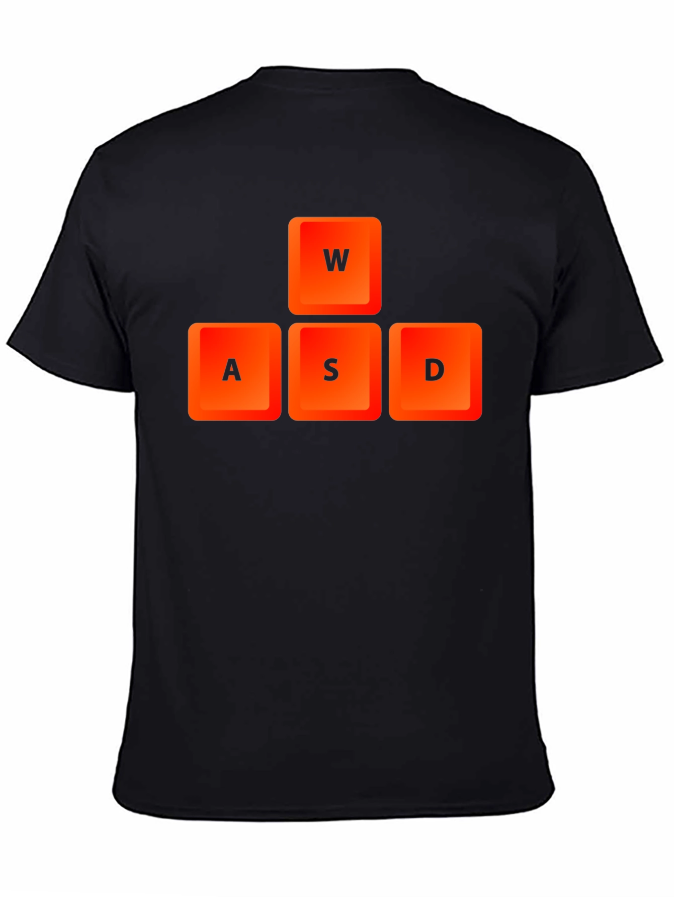 Gamer WASD Keys Black T-Shirt