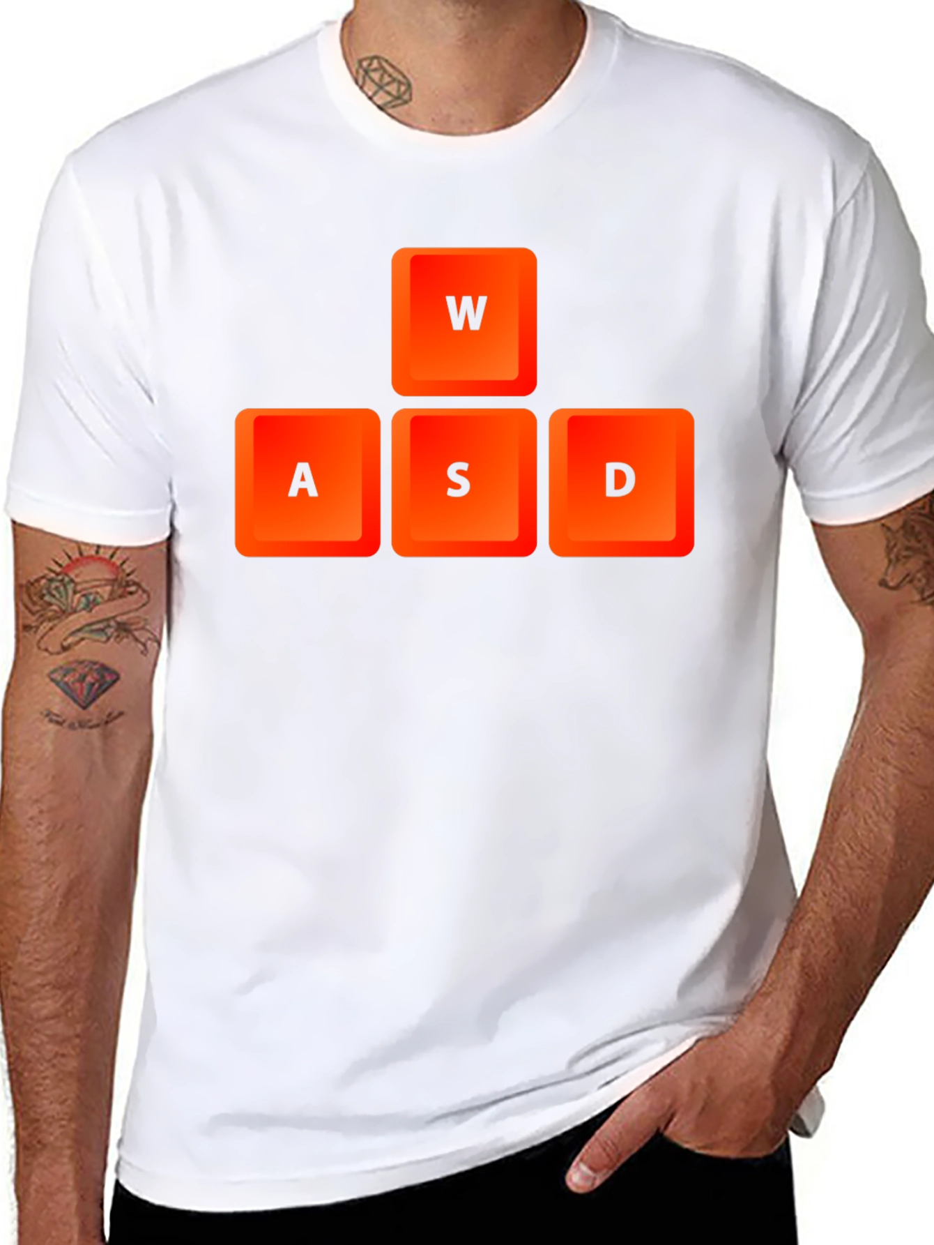 Gamer WASD Keys Black T-Shirt