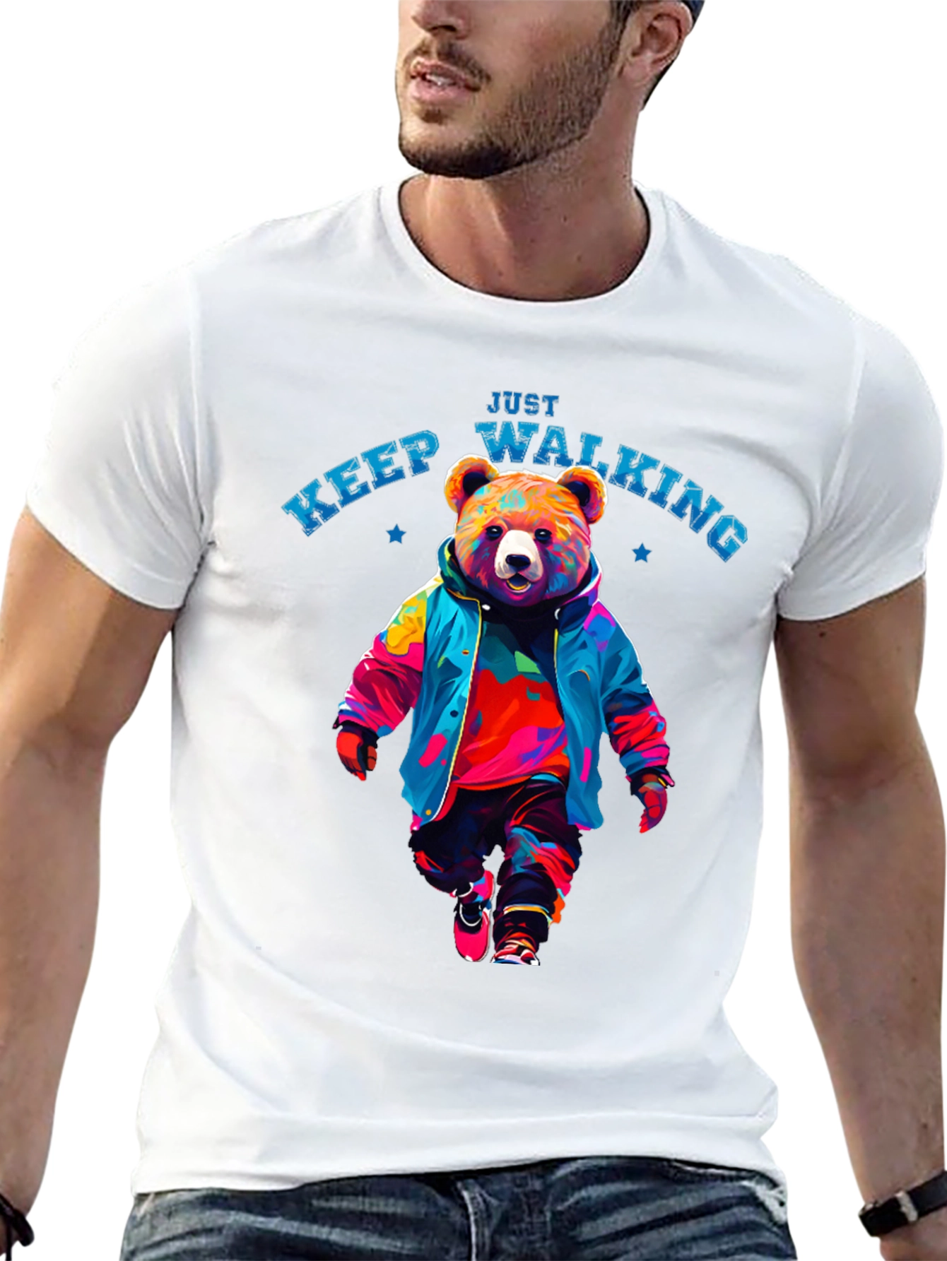 Just Keep Walking Bear T-Shirt
