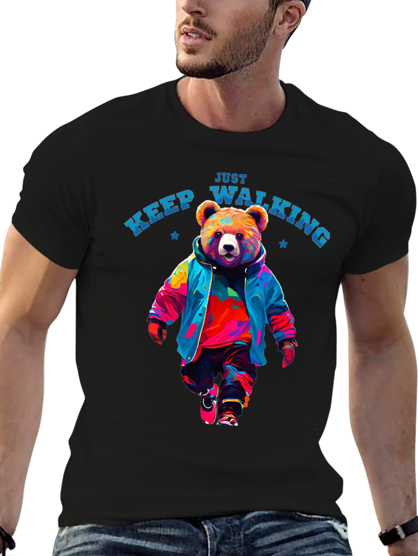 Just Keep Walking Bear T-Shirt