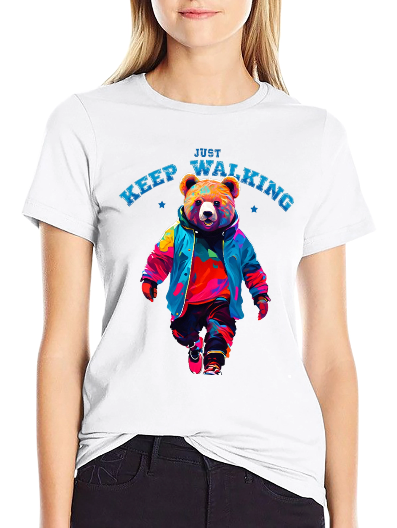 Just Keep Walking Bear T-Shirt