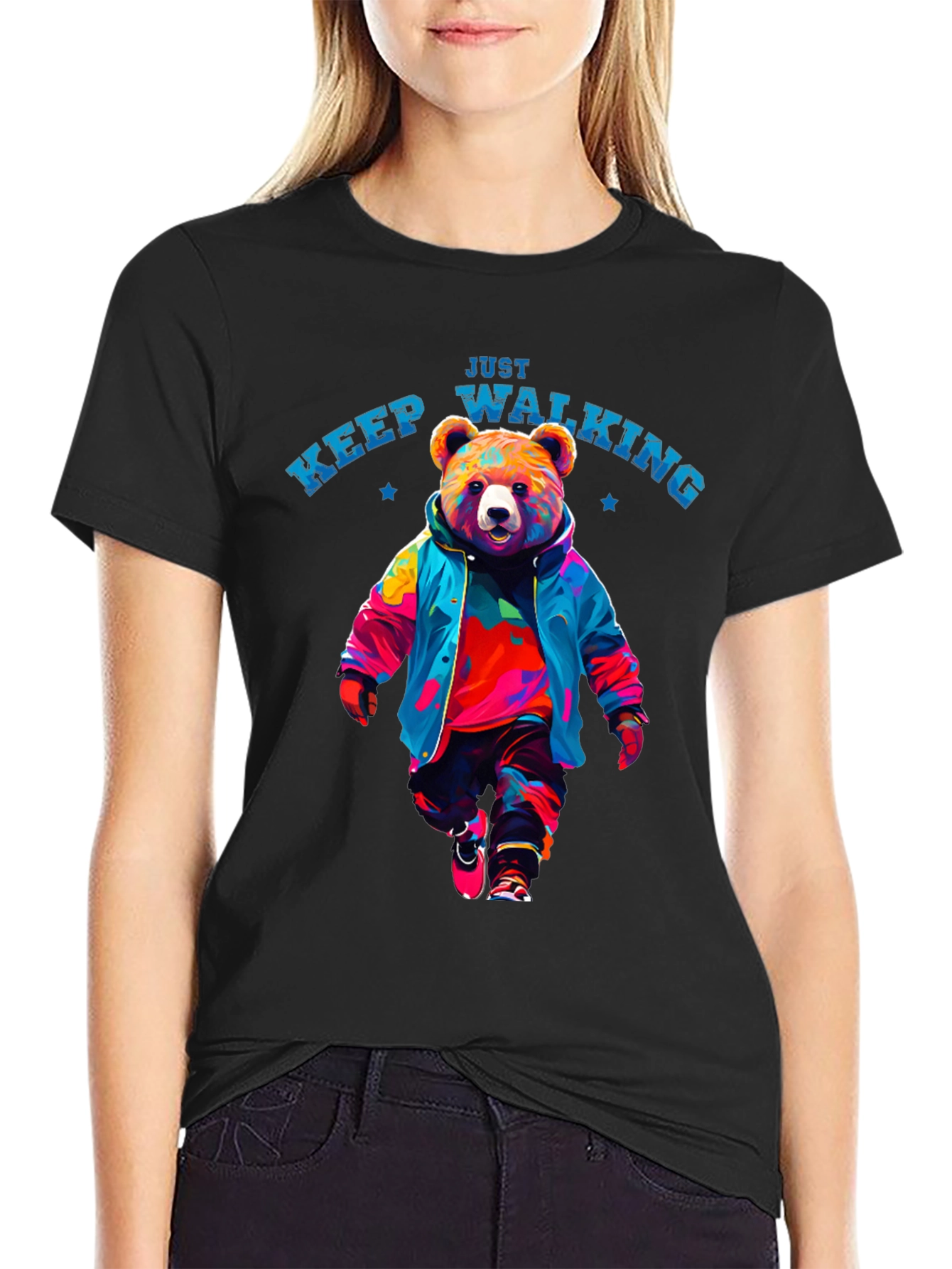 Just Keep Walking Bear T-Shirt
