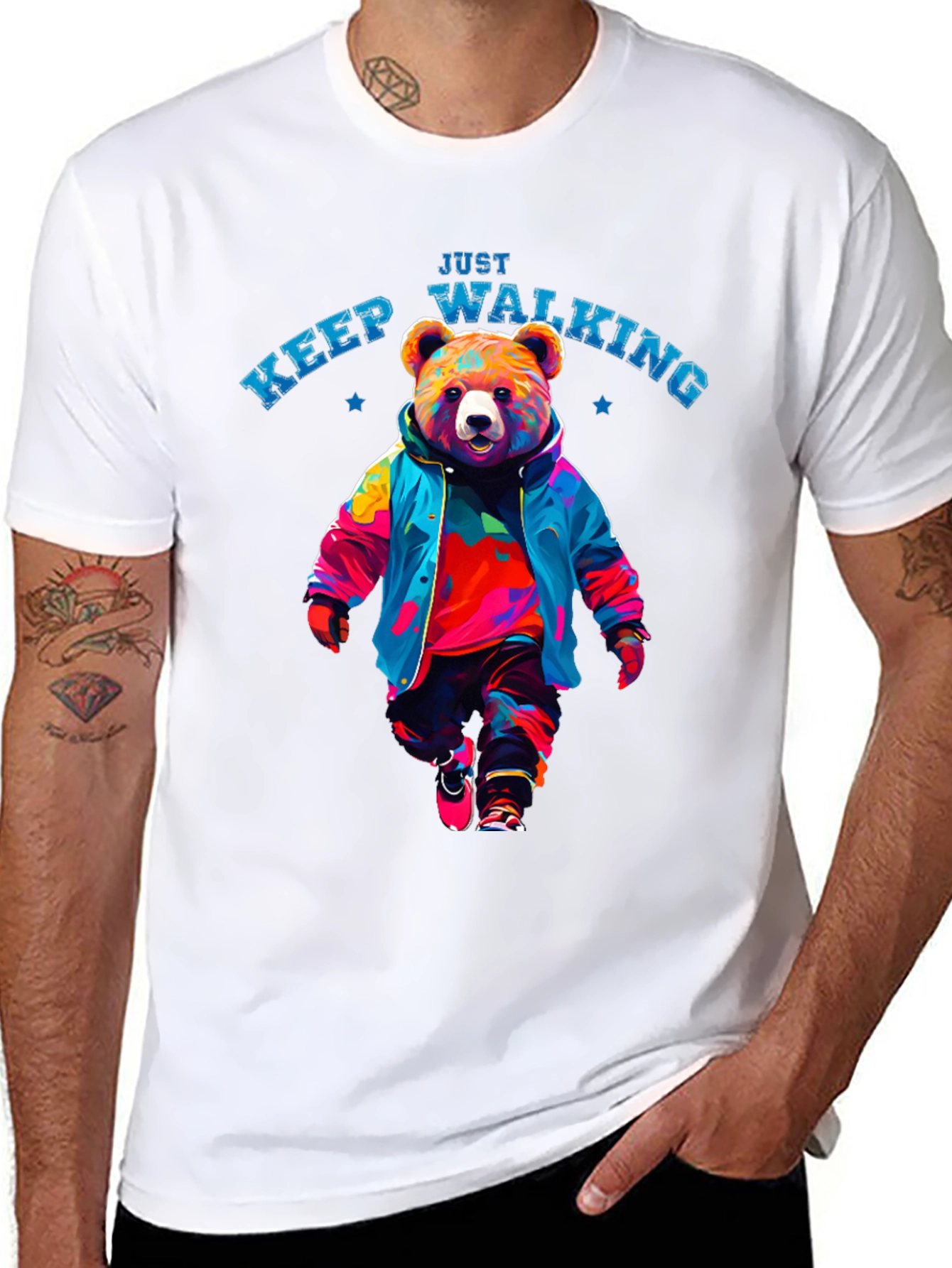 Just Keep Walking Bear T-Shirt