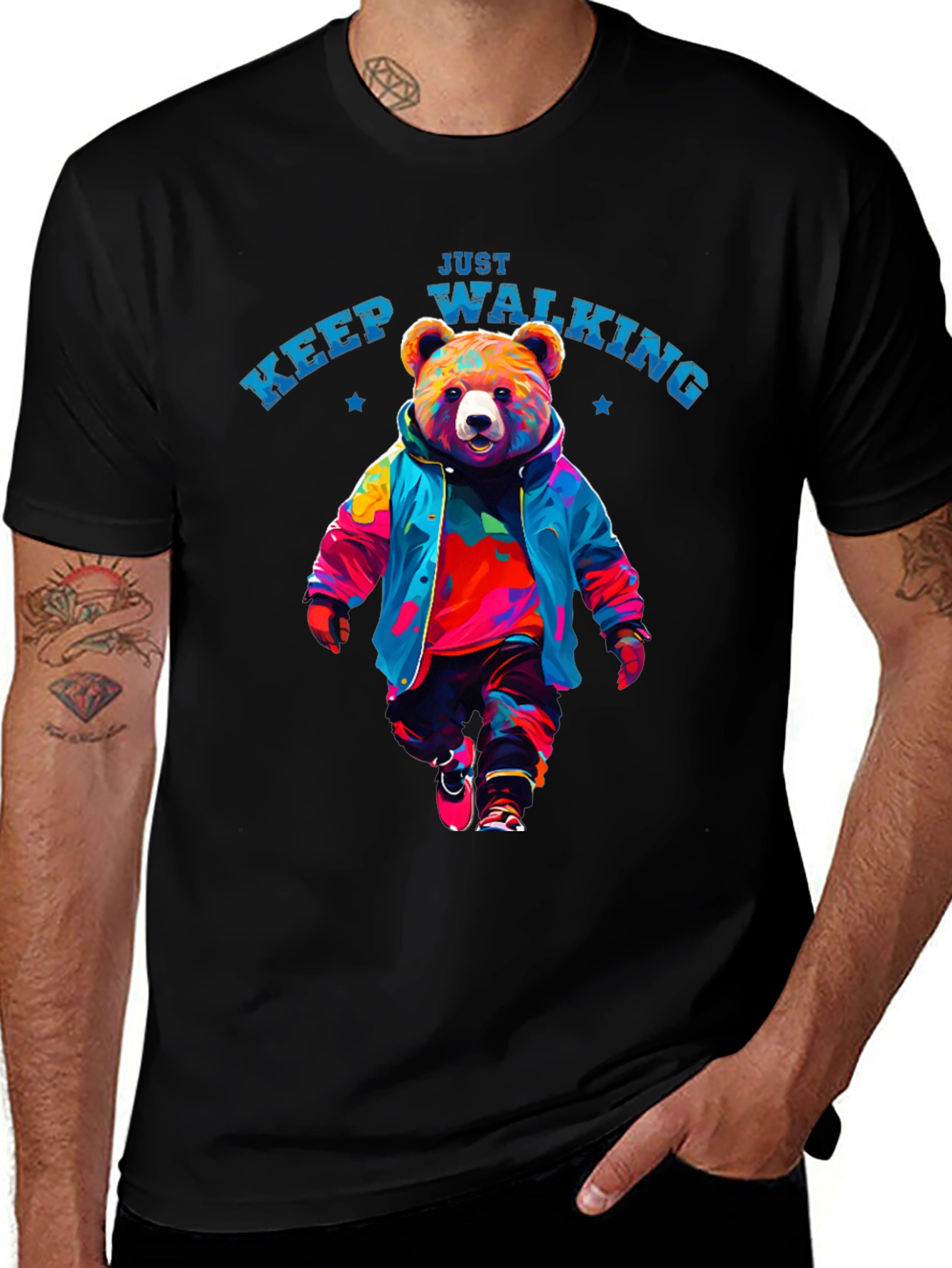 Just Keep Walking Bear T-Shirt