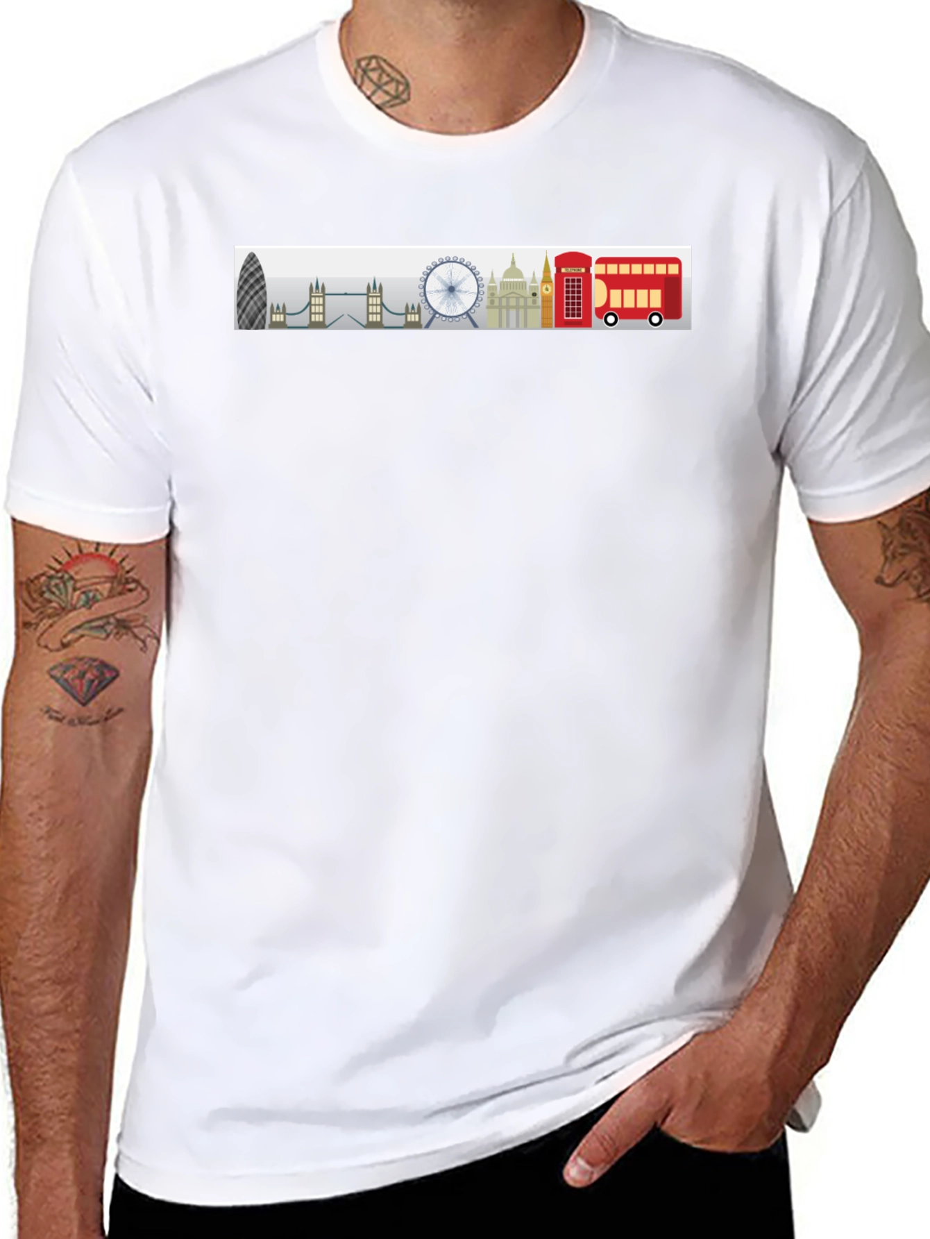 London Skyline Graphic Tee - Black