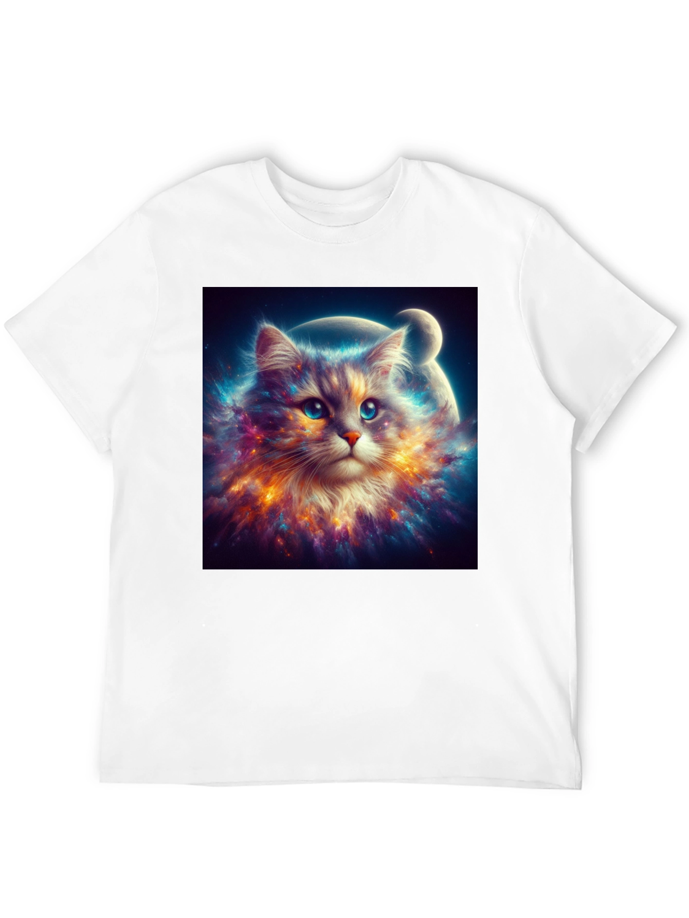 Cosmic Cat T-Shirt - Galaxy Kitten Design
