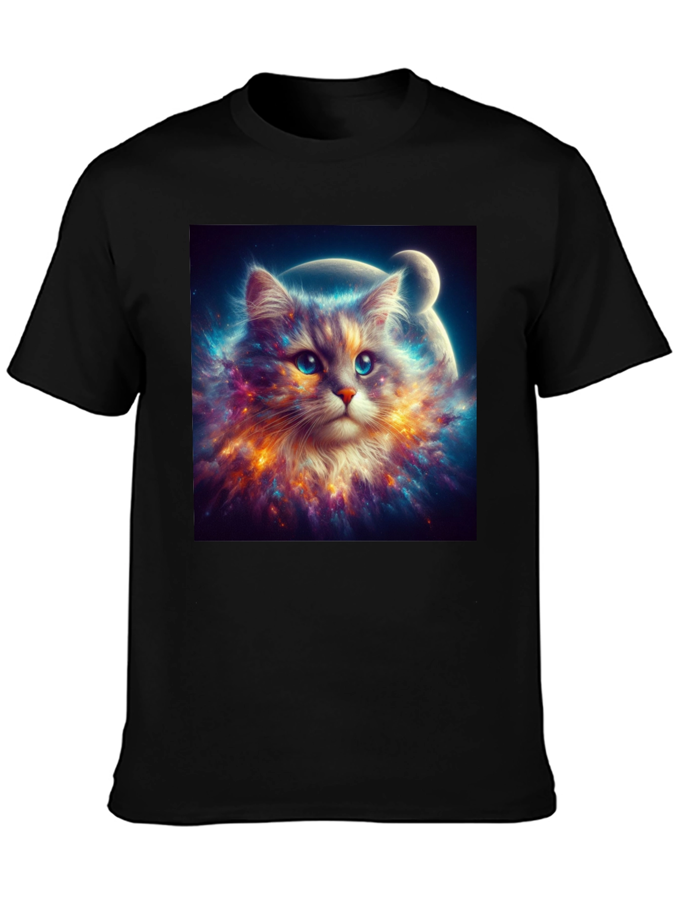 Cosmic Cat T-Shirt - Galaxy Kitten Design