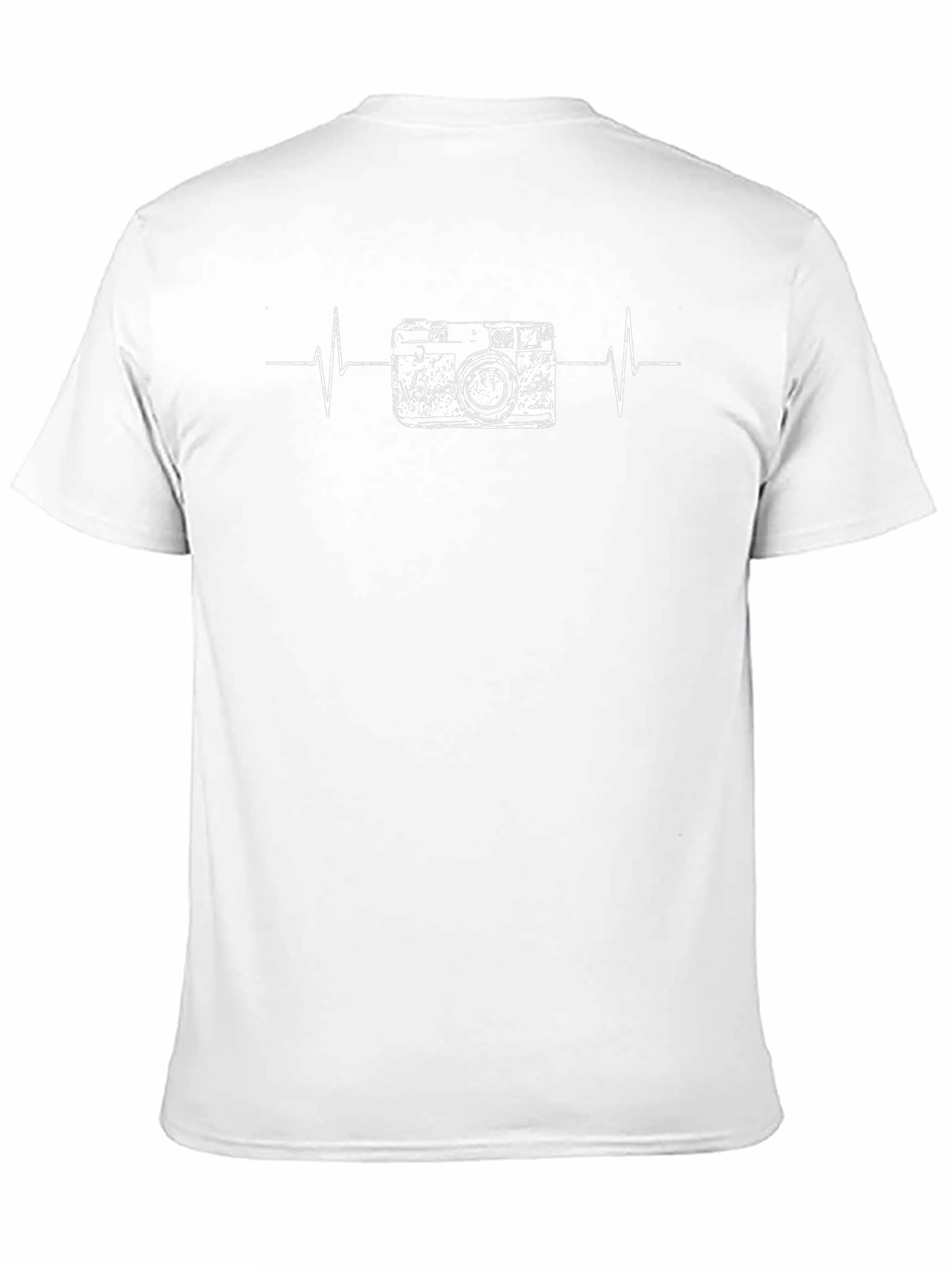 Camera Heartbeat Graphic T-Shirt - Black