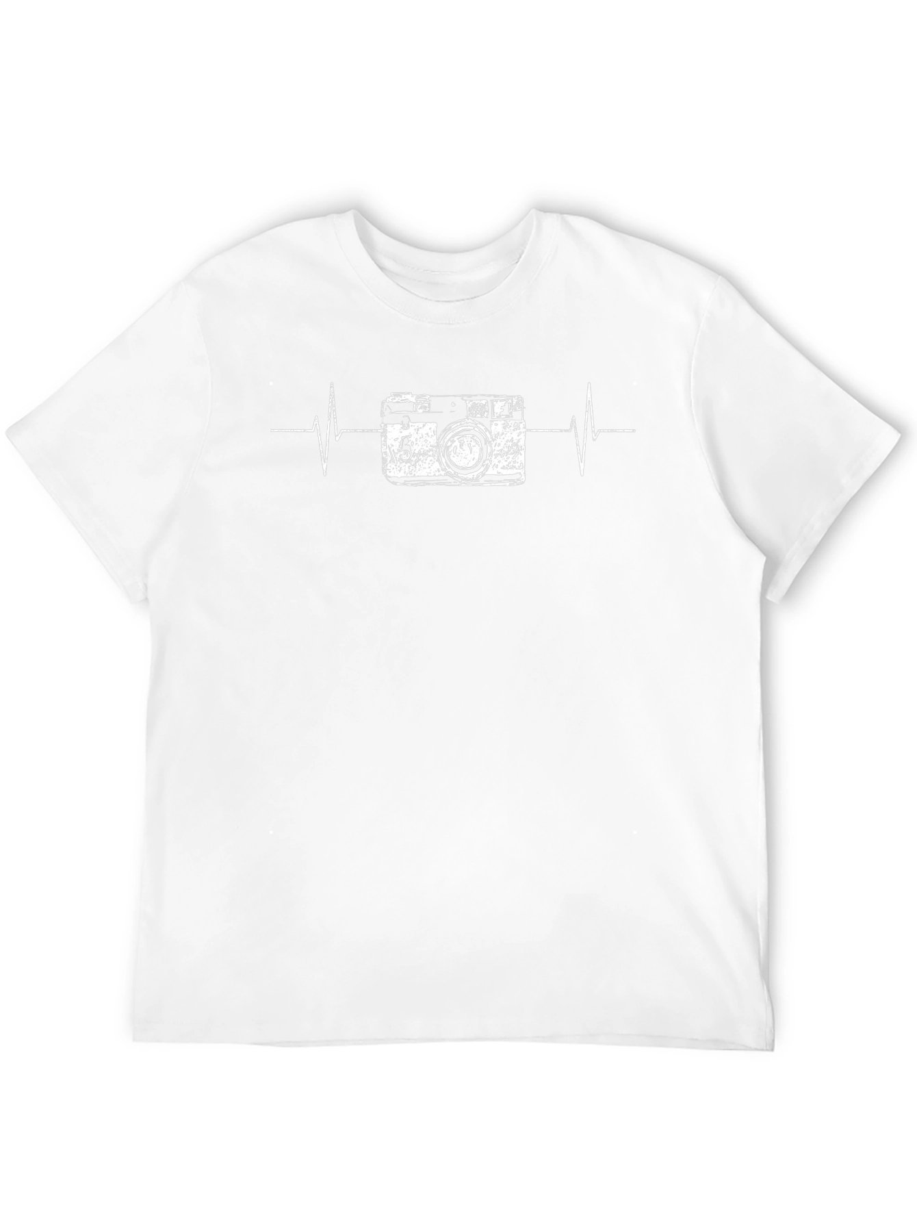 Camera Heartbeat Graphic T-Shirt - Black