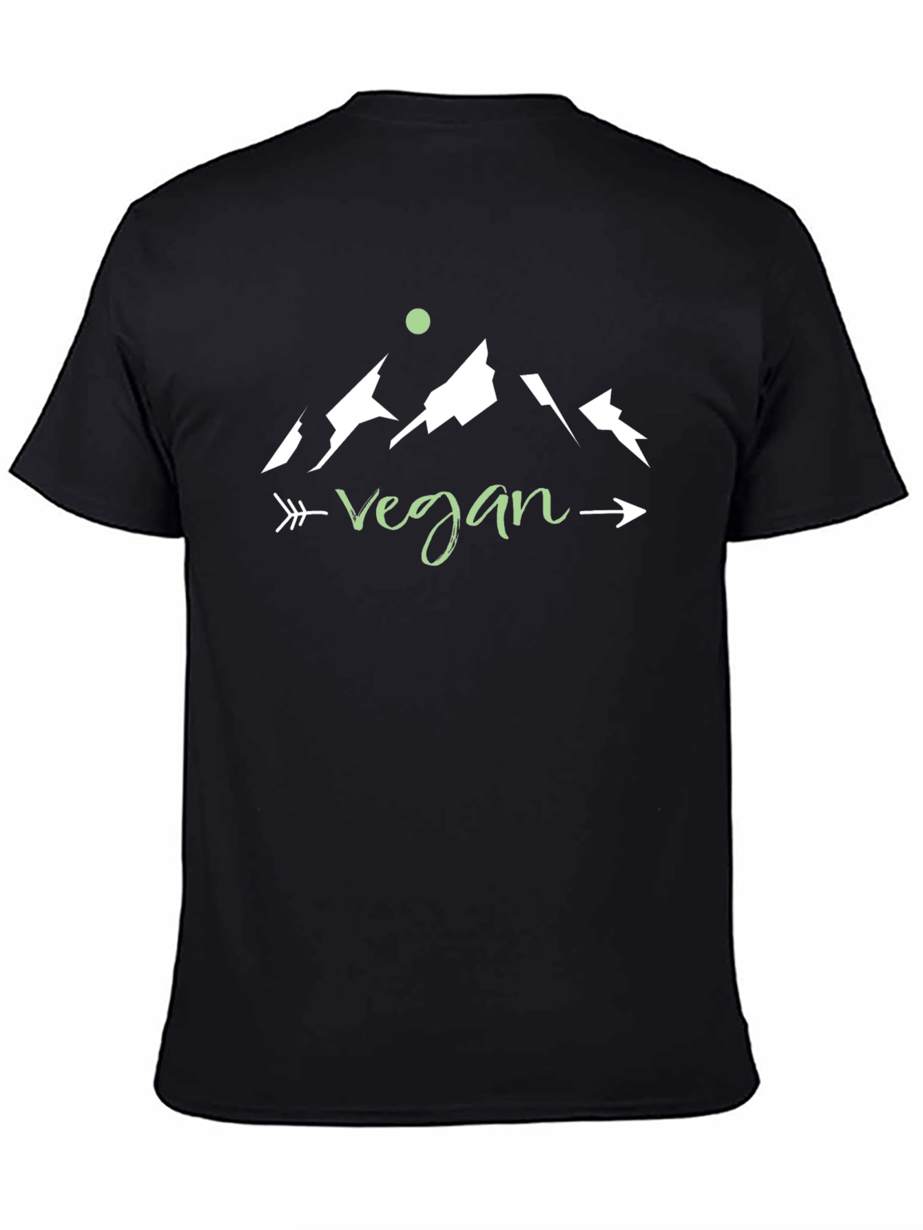 Vegan Mountain Arrow T-Shirt - Black