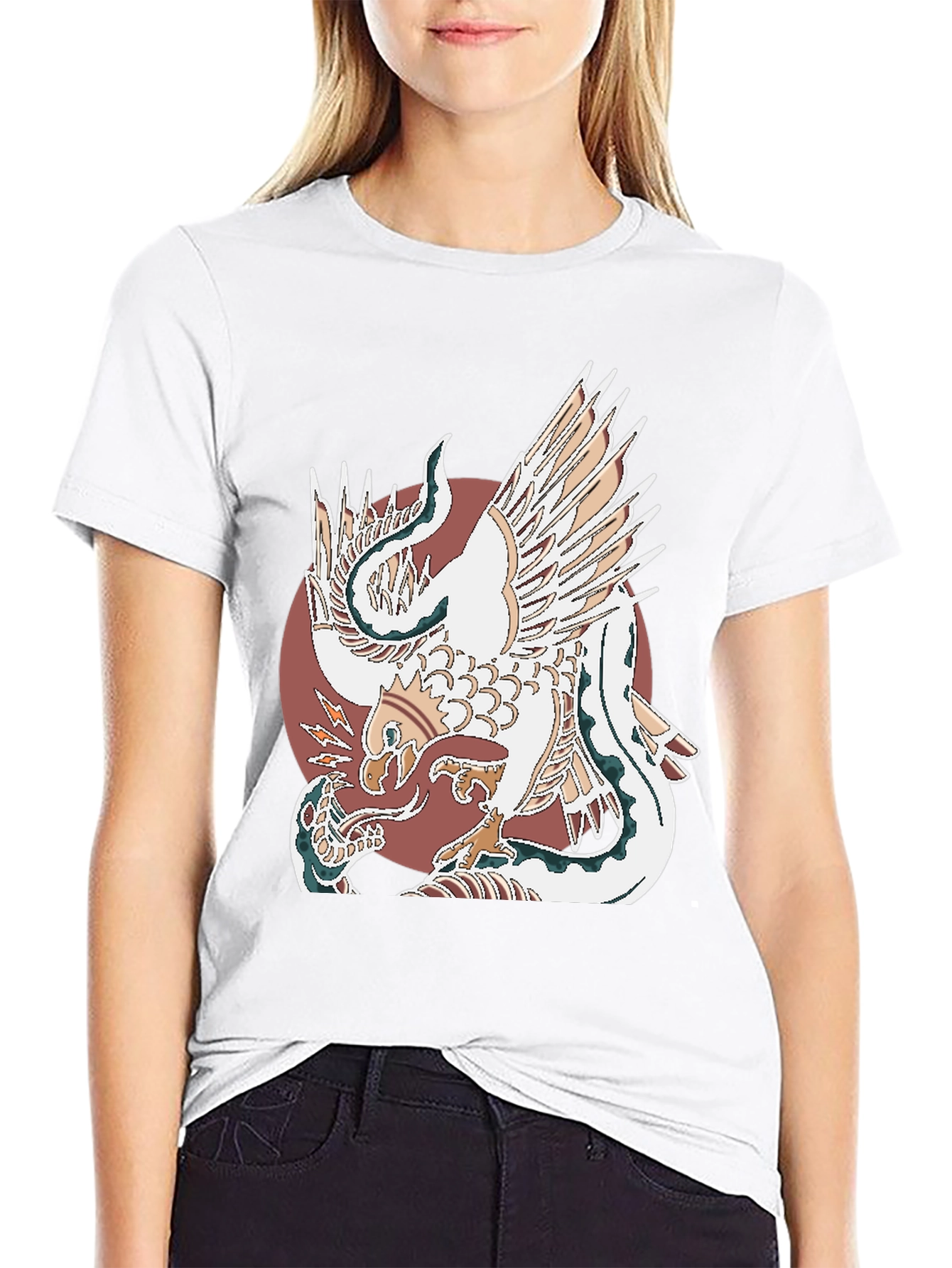 Eagle and Snake Graphic Tee - Bold Design