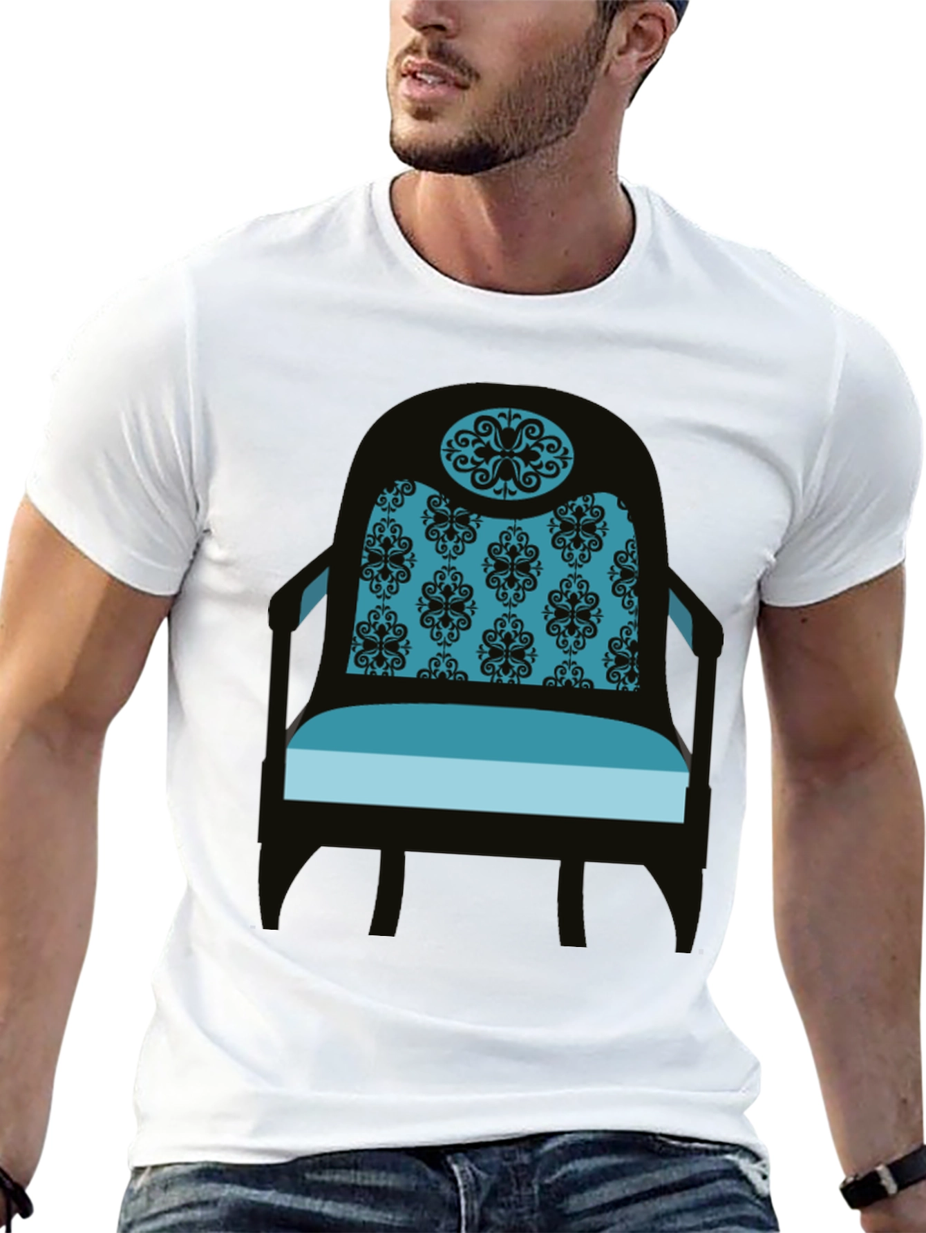 Stylish Chair Graphic Tee - Modern Comfort