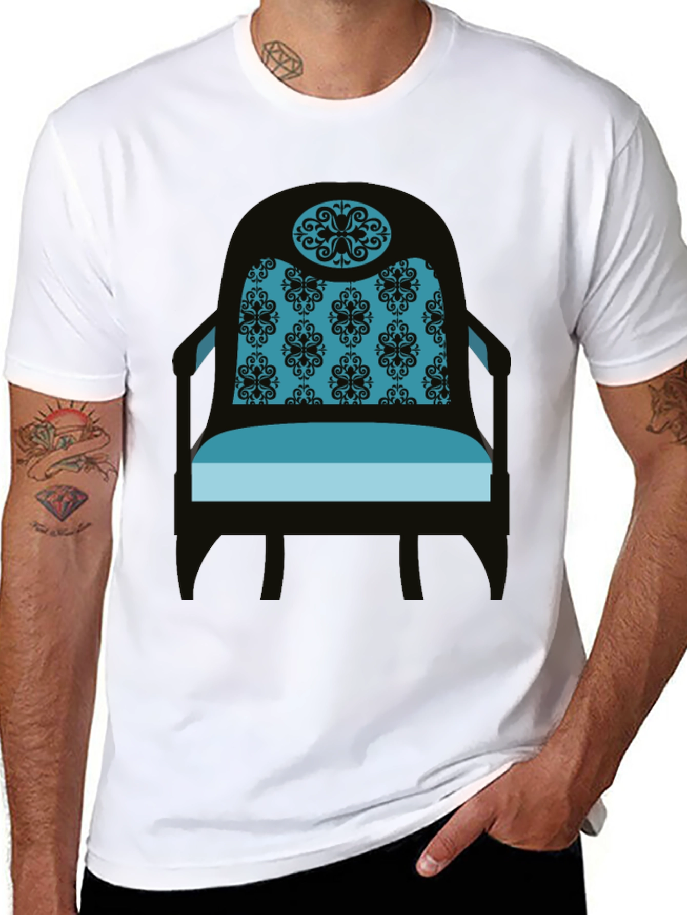 Stylish Chair Graphic Tee - Modern Comfort