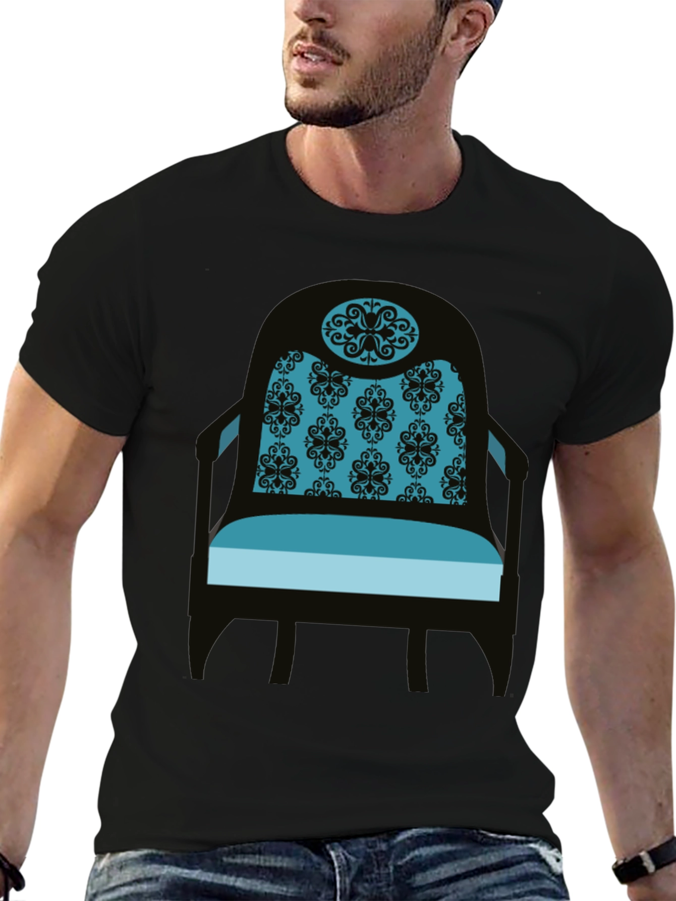 Stylish Chair Graphic Tee - Modern Comfort