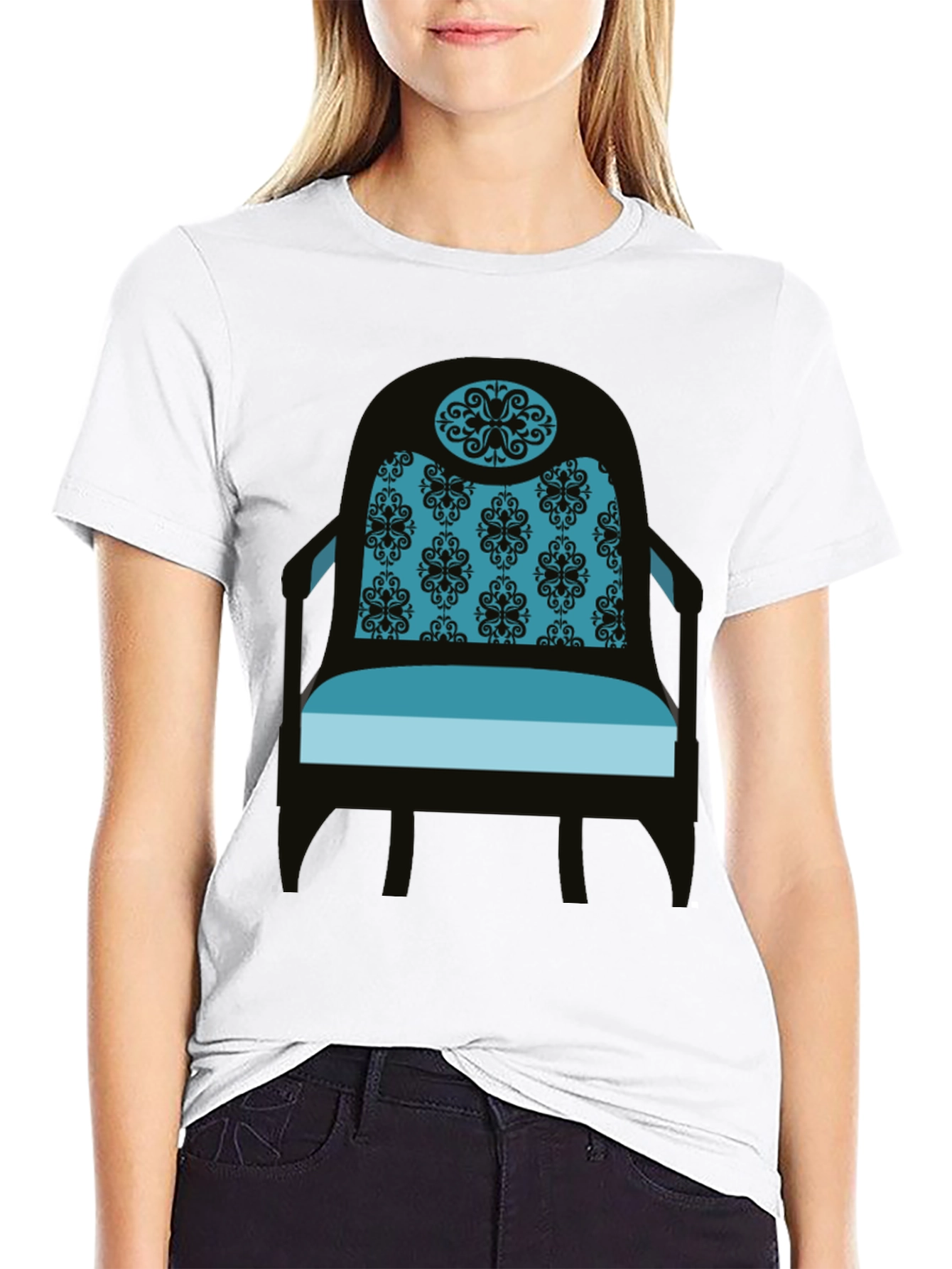 Stylish Chair Graphic Tee - Modern Comfort