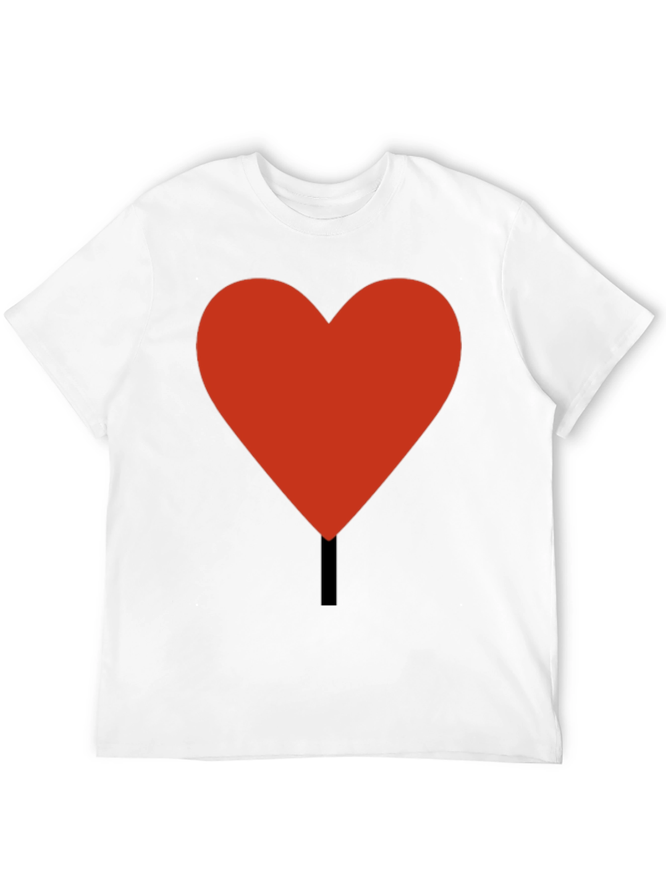 Heart Graphic Tee - Casual Black T-Shirt