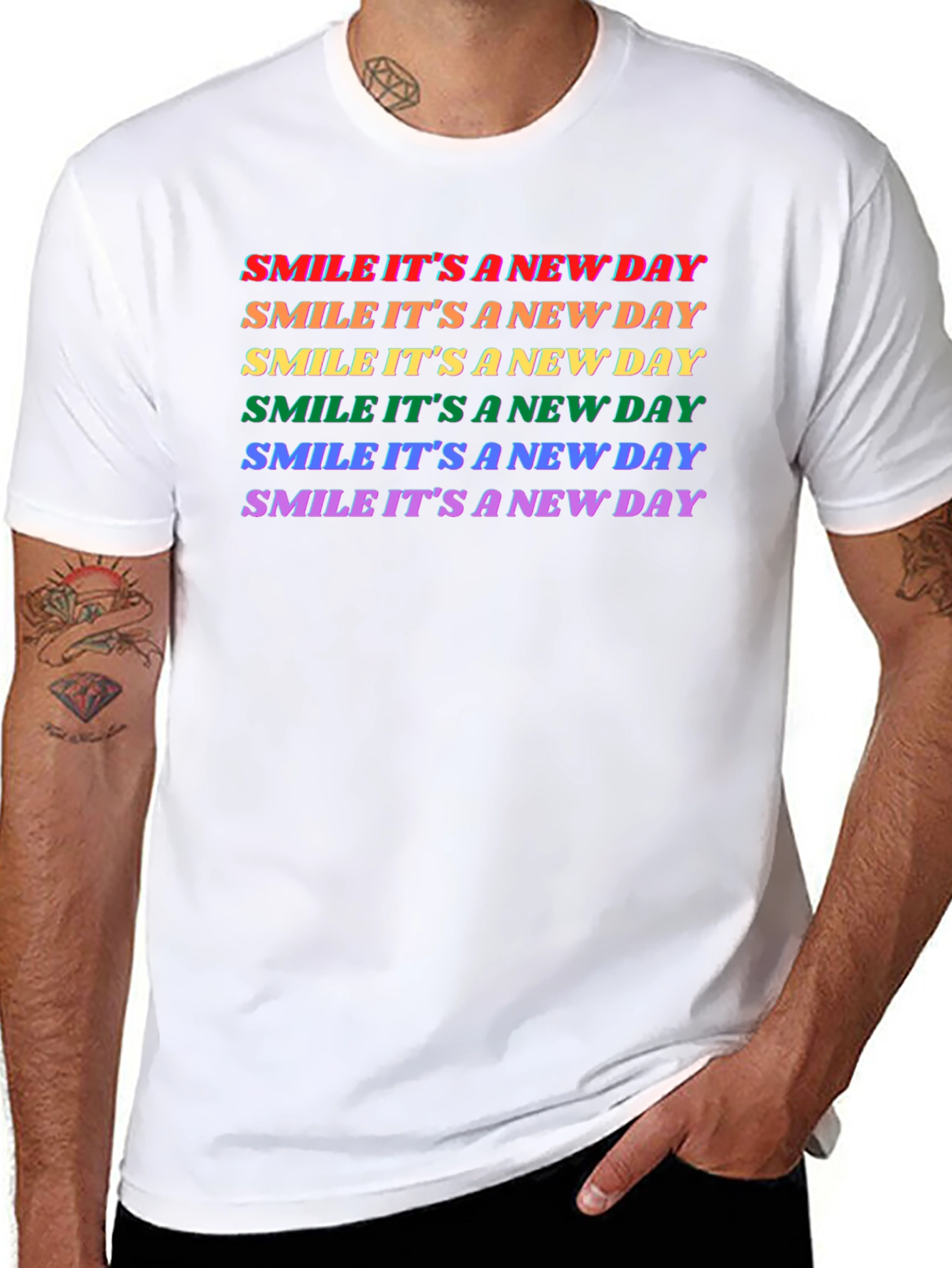 Smile Its a New Day Rainbow T-Shirt