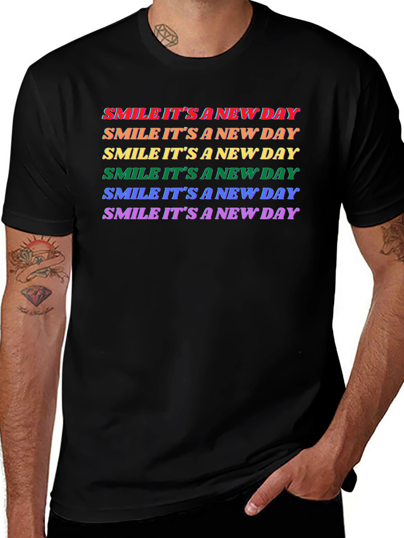 Smile Its a New Day Rainbow T-Shirt
