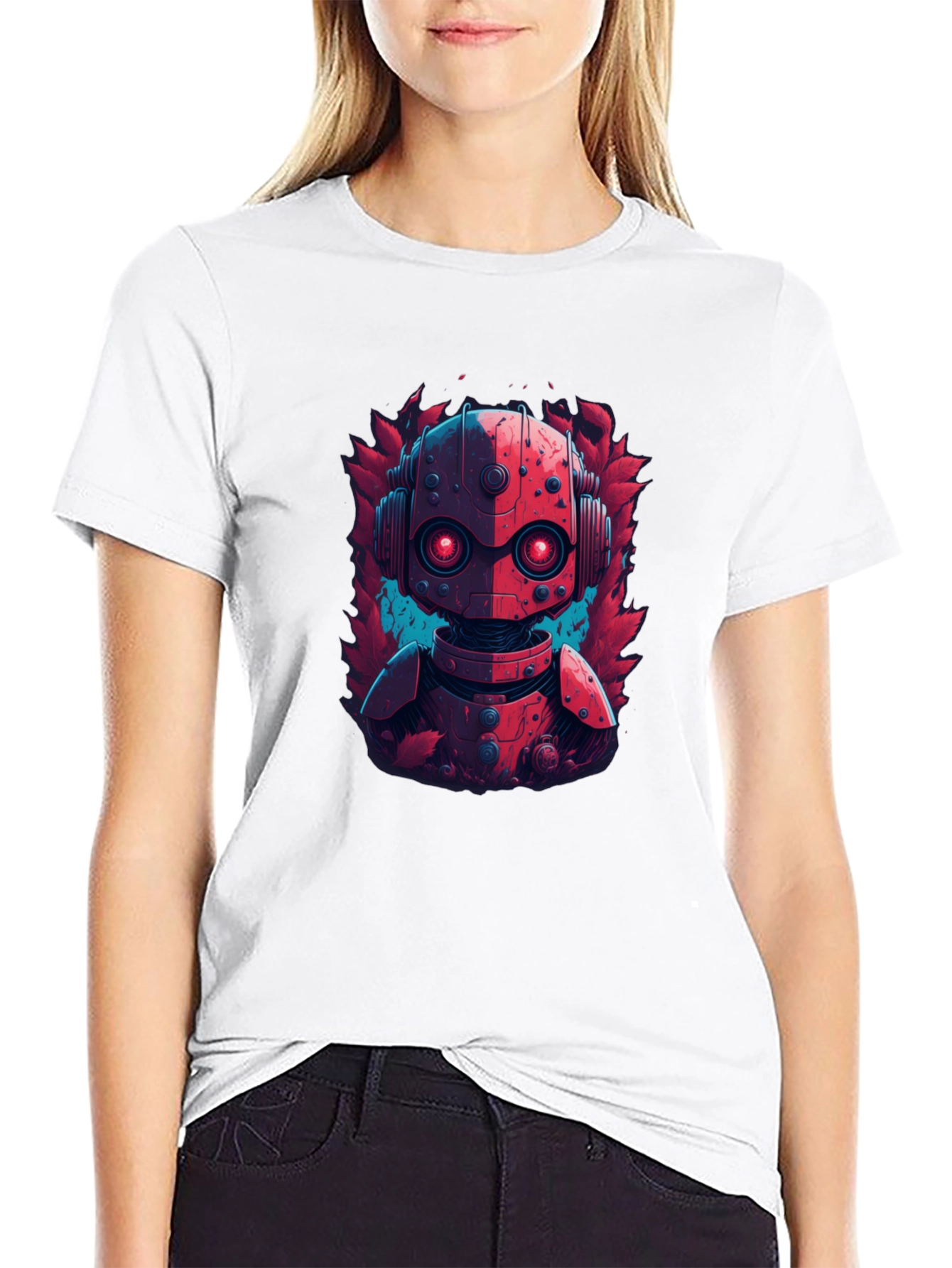 Robot Graphic Tee - Cool Design