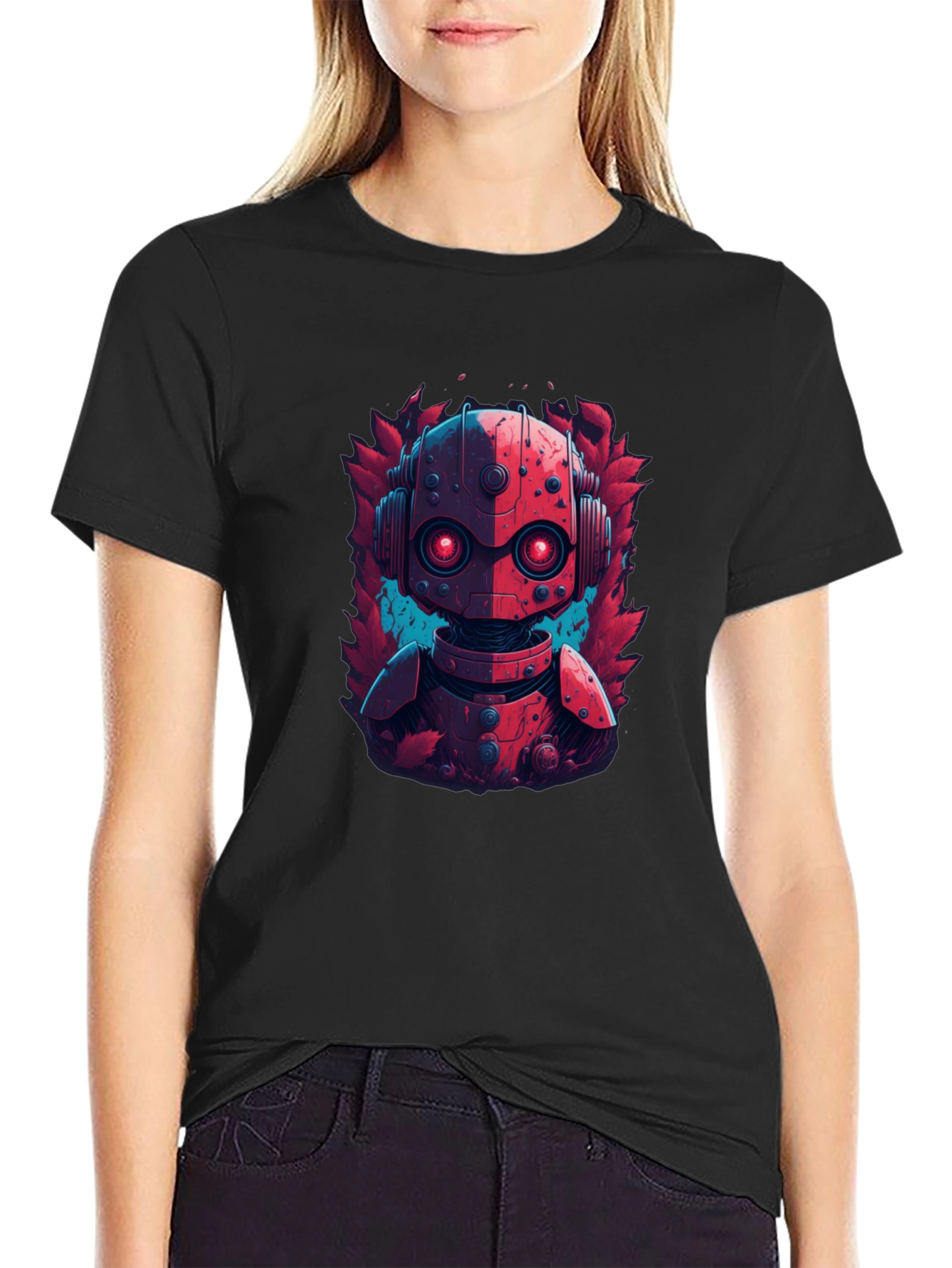 Robot Graphic Tee - Cool Design