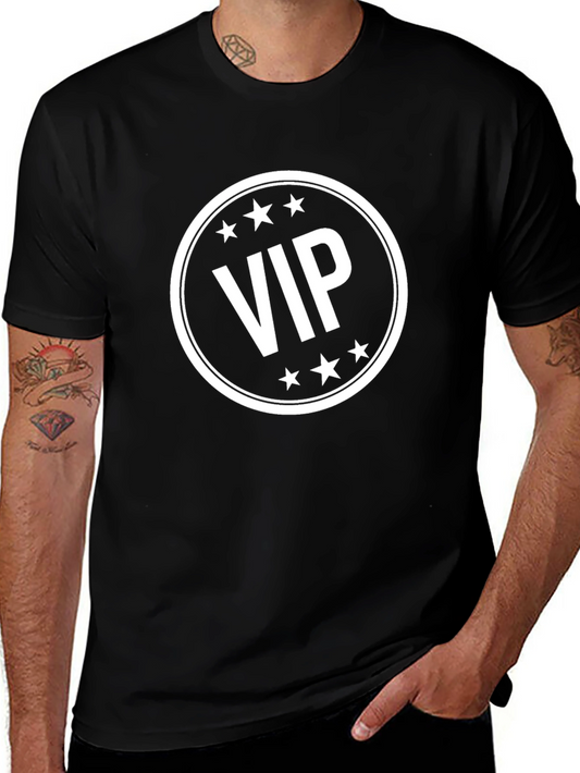 VIP Graphic Tee - Black Cotton Blend