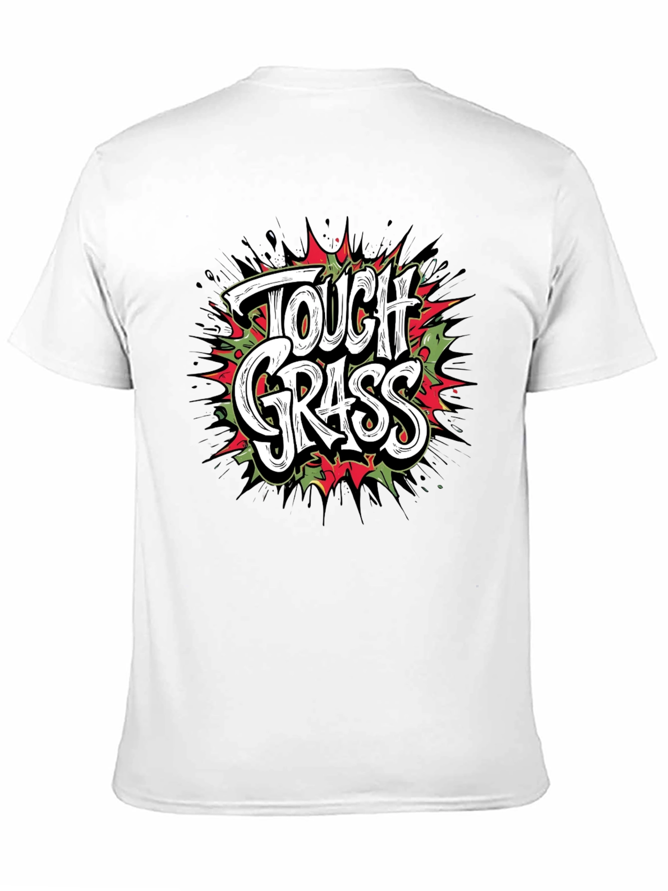 Tough Grass Graphic T-Shirt - Black Crew Neck Tee