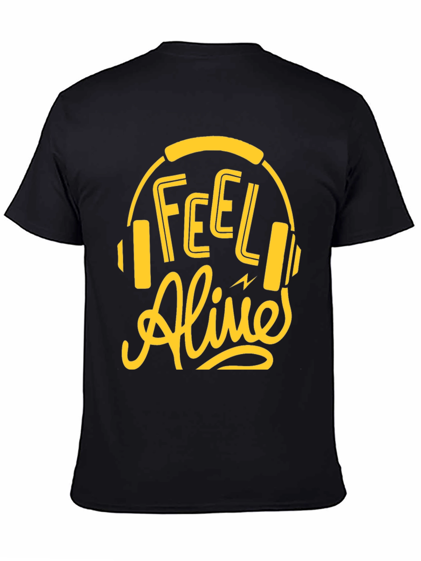 Feel Alive Headphones Graphic Tee - Black