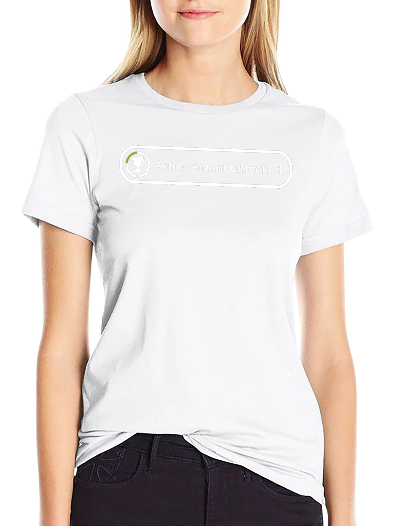 Achievement Unlocked Black Tee - Gamer Style